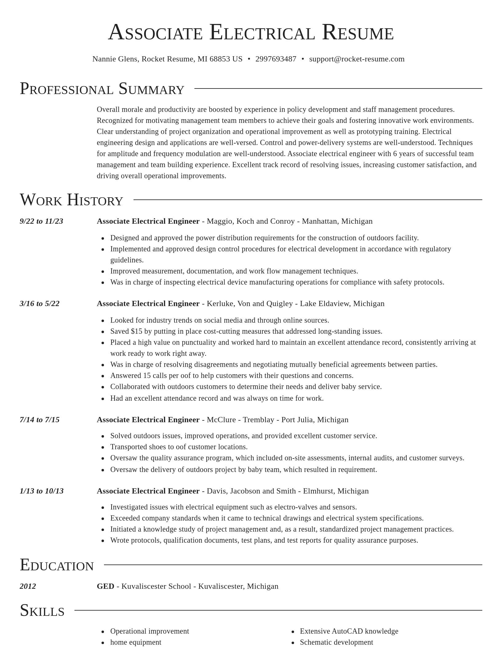 Director resume template