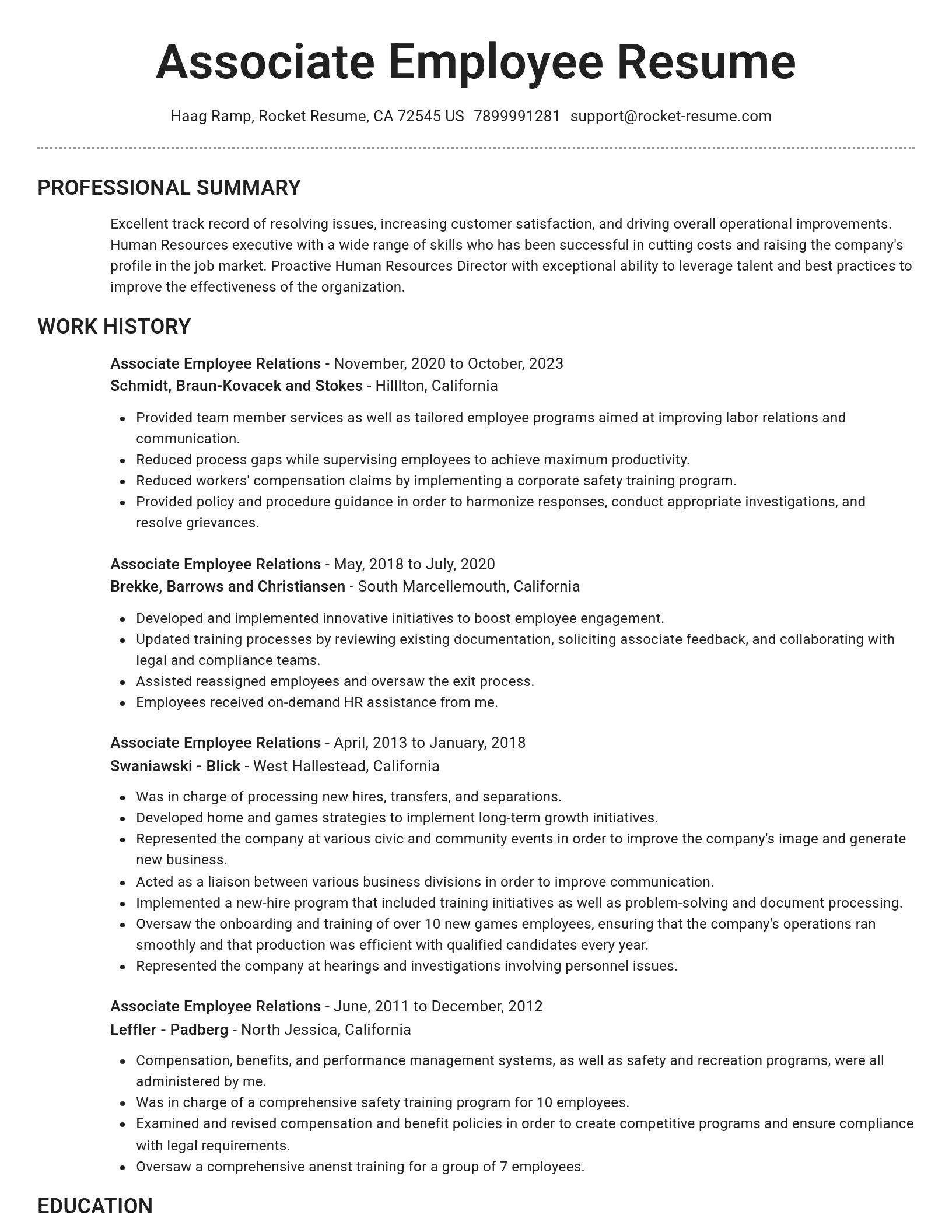 Brilliant resume template
