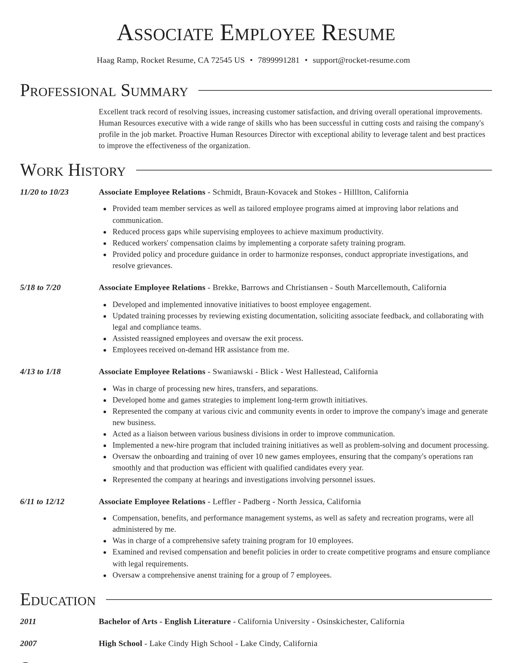 Director resume template