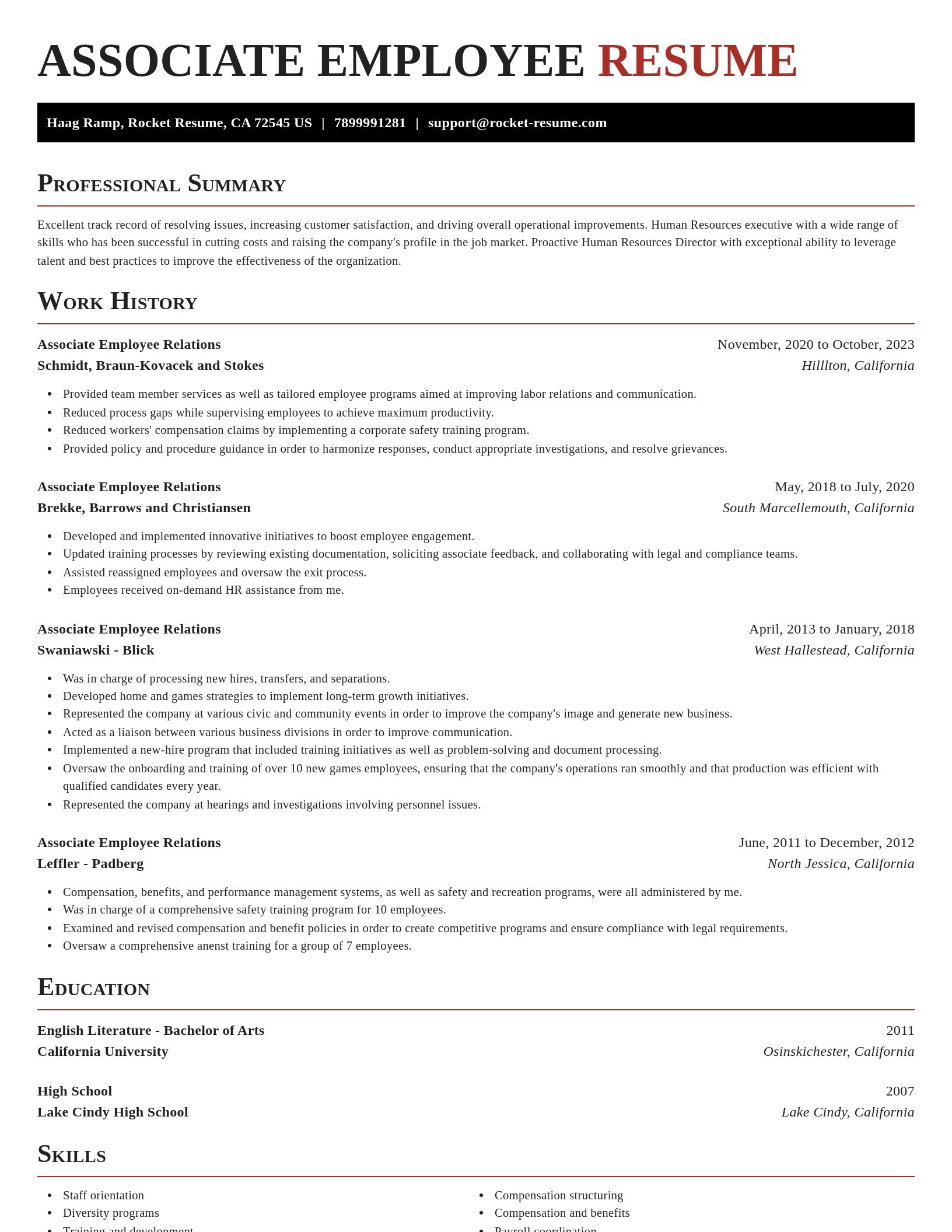 Exquisite resume template