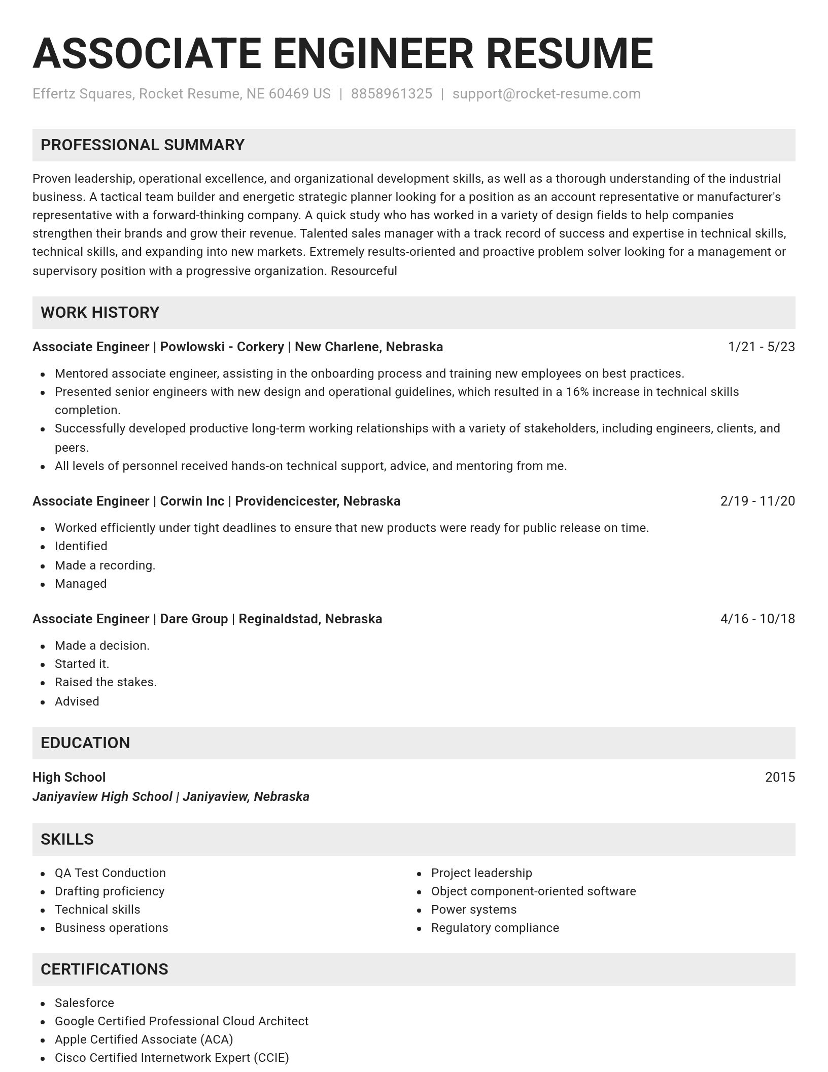 Genius resume template