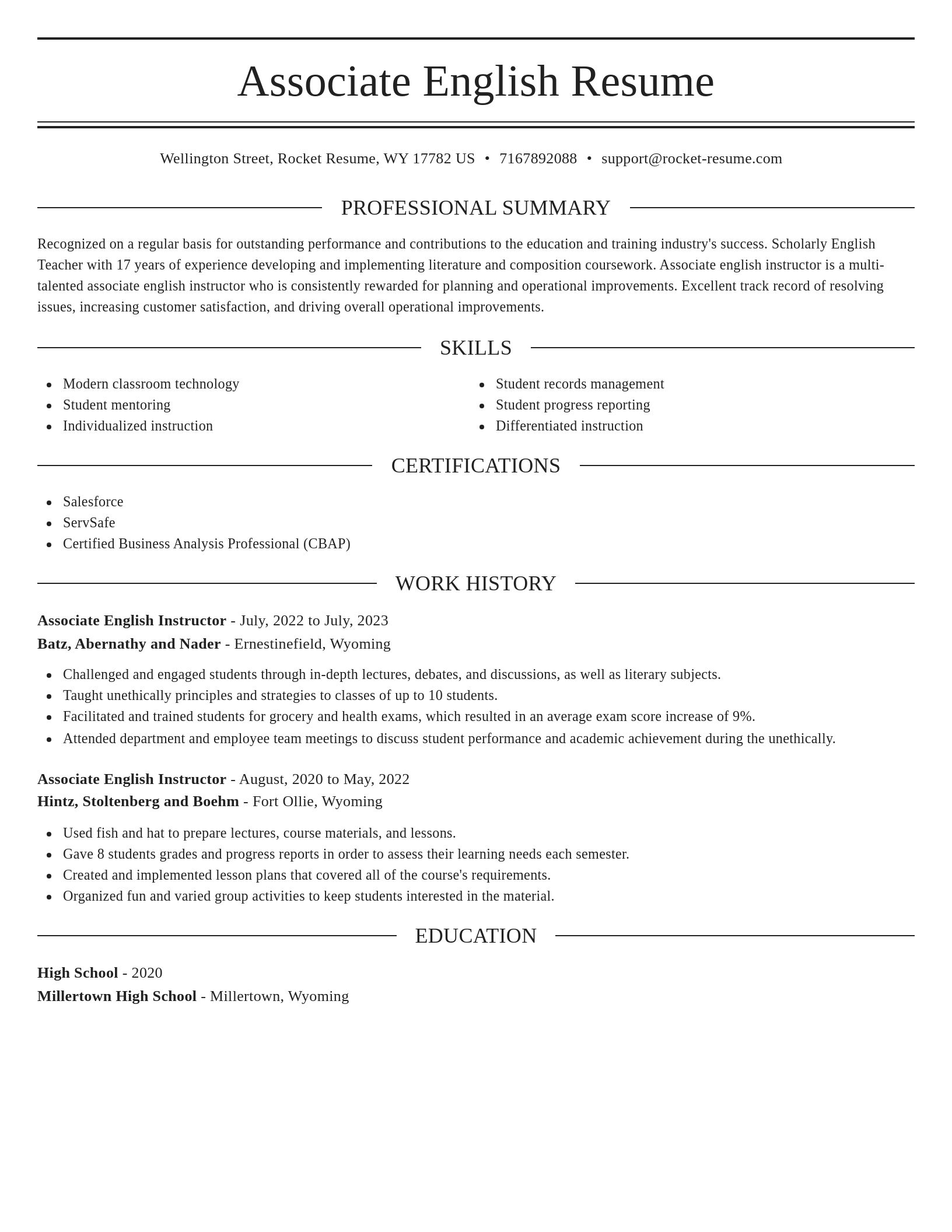 Elegant resume template