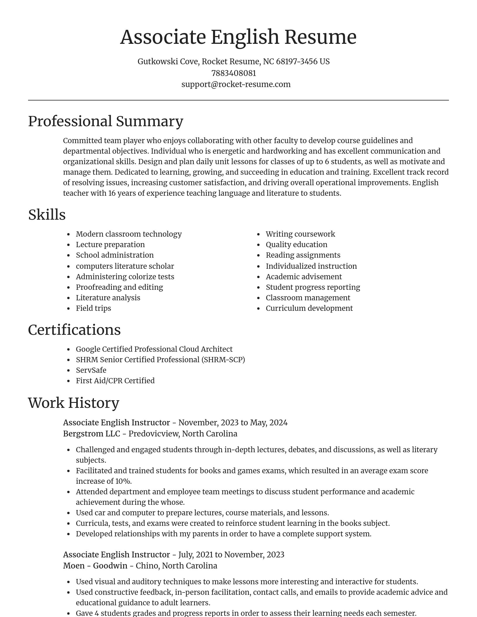 Focal Point resume template