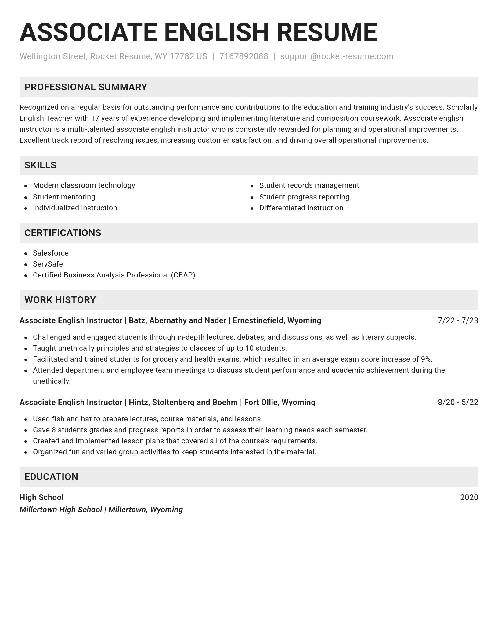 Genius resume template