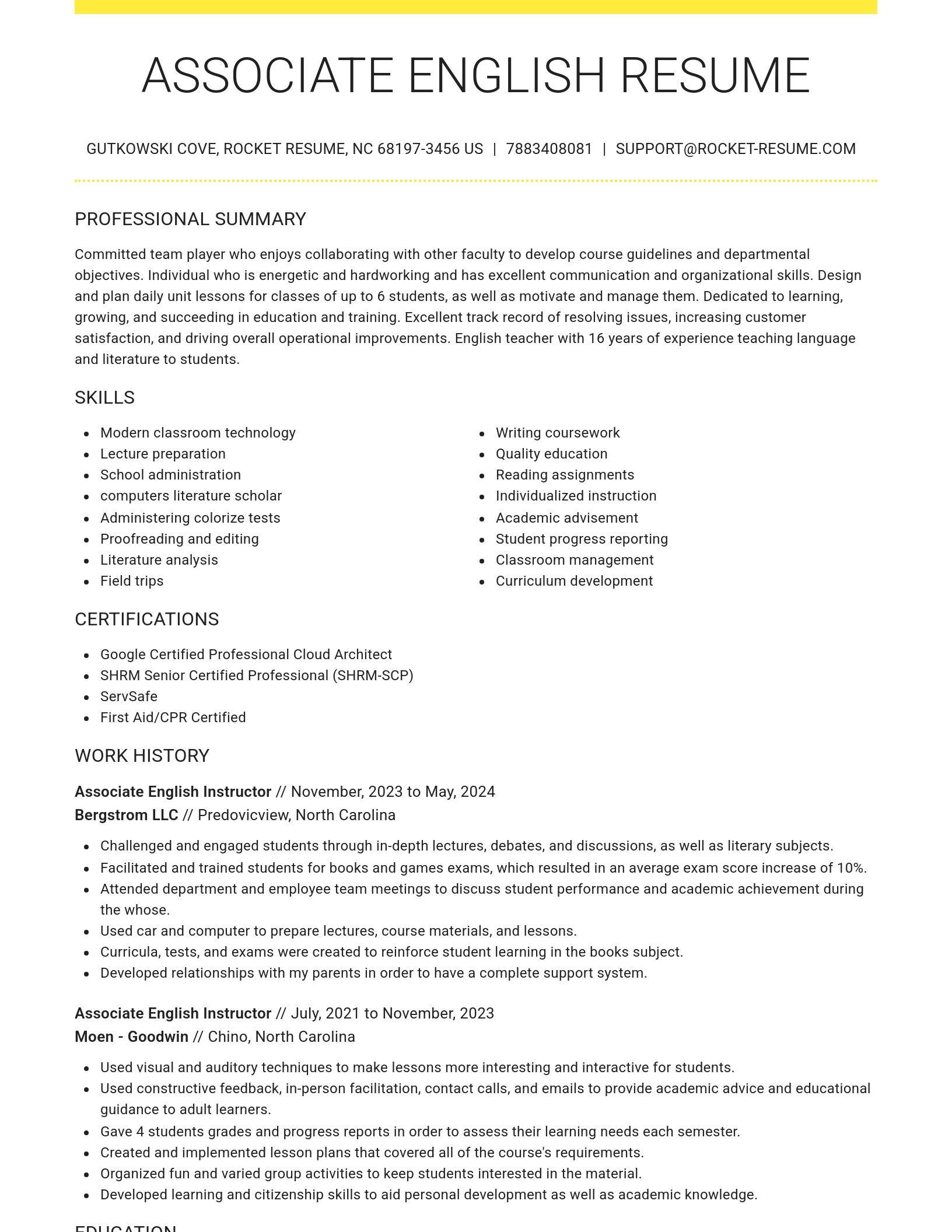 Grand resume template