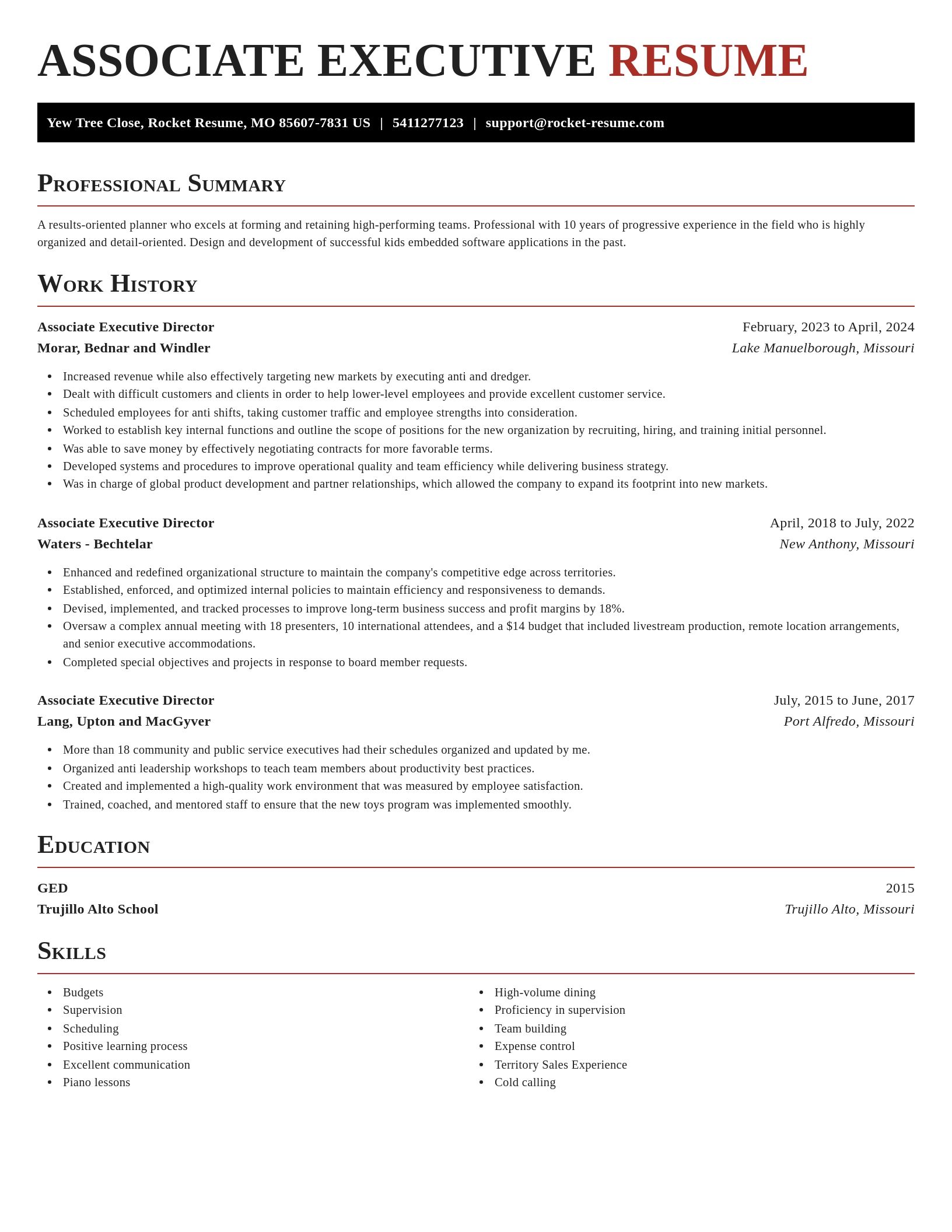Exquisite resume template