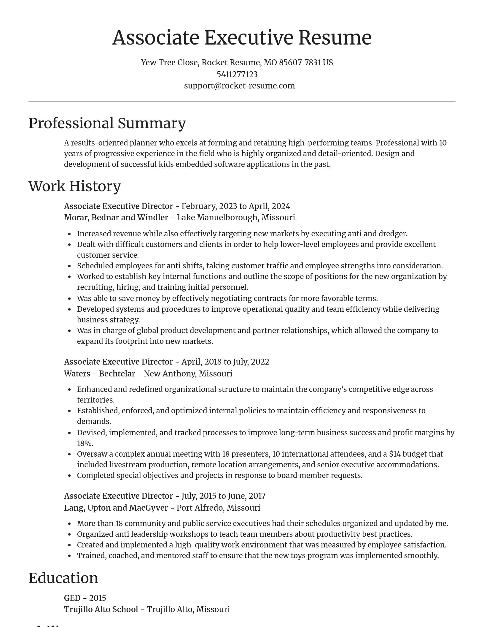 Focal Point resume template
