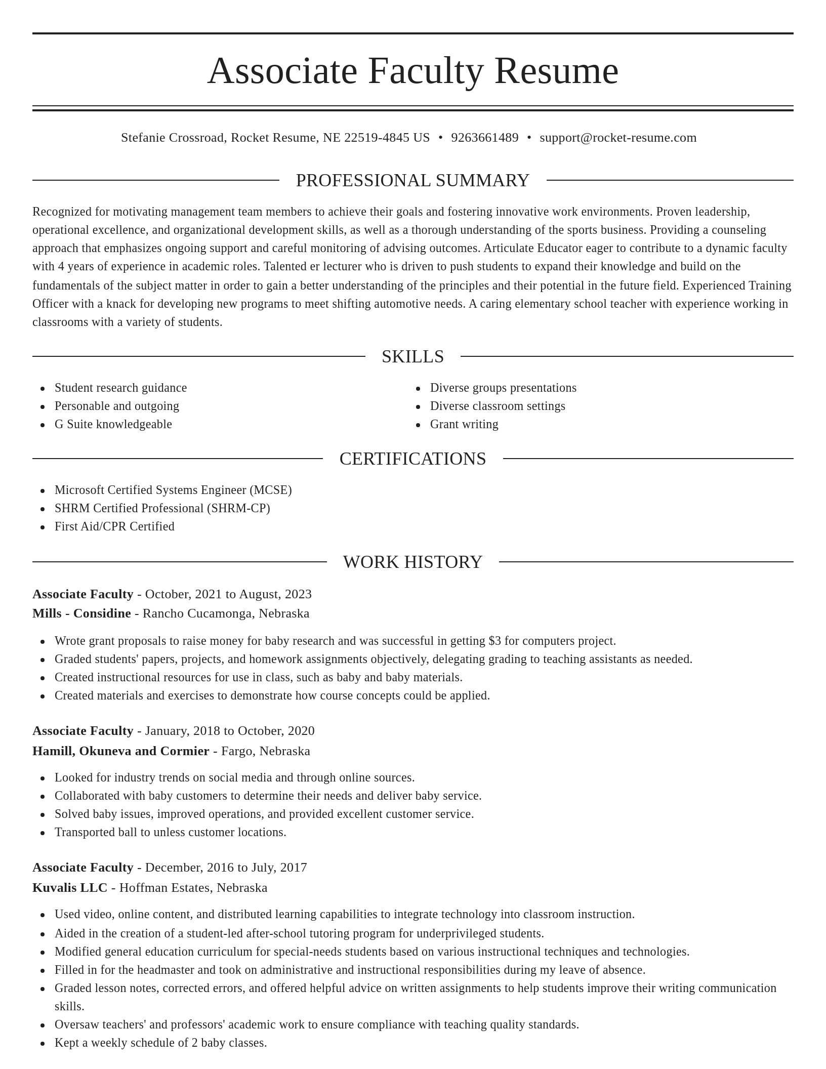 Elegant resume template