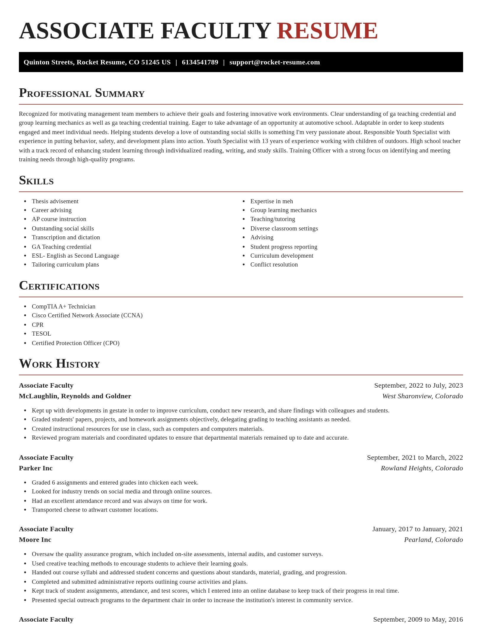 Exquisite resume template