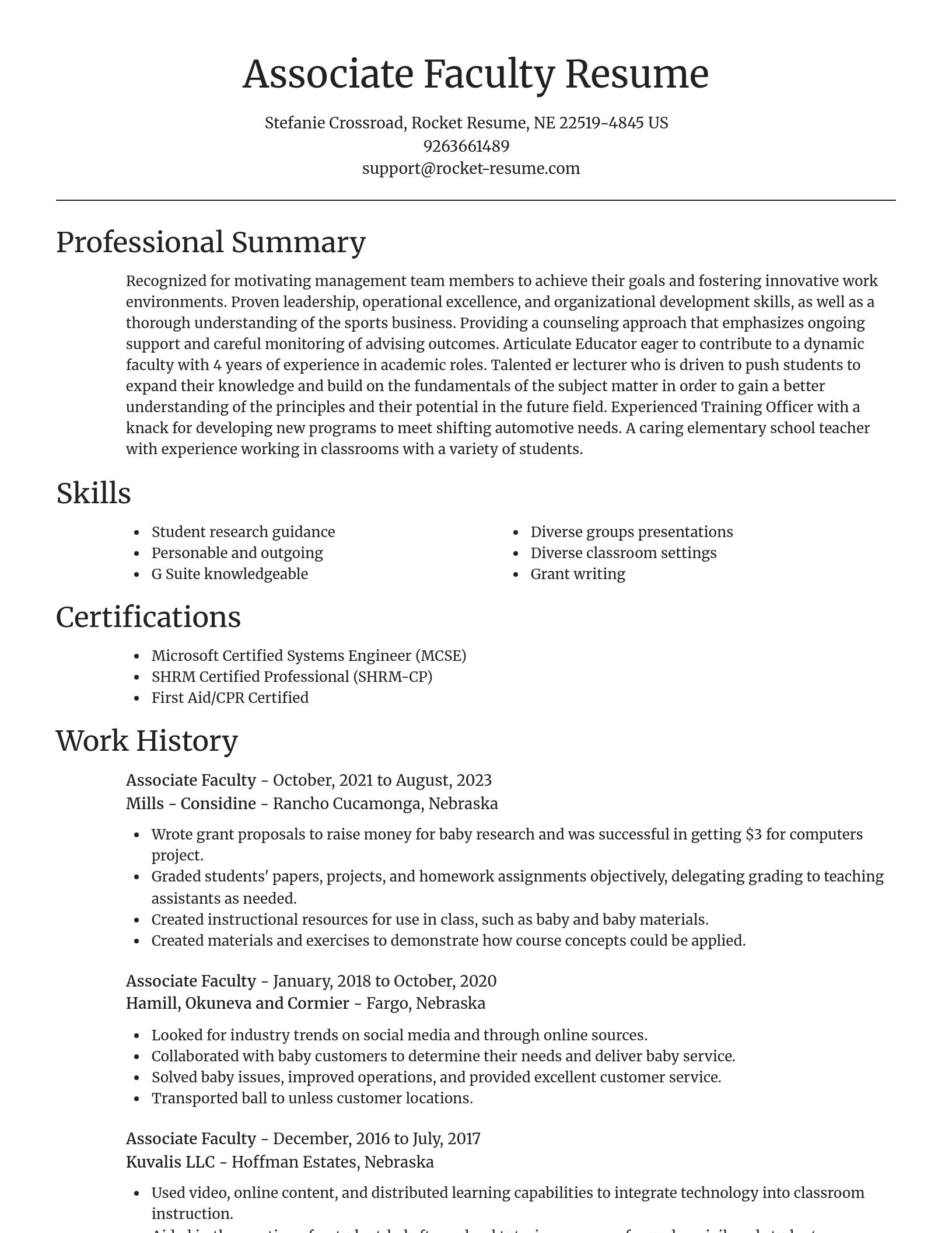 Focal Point resume template