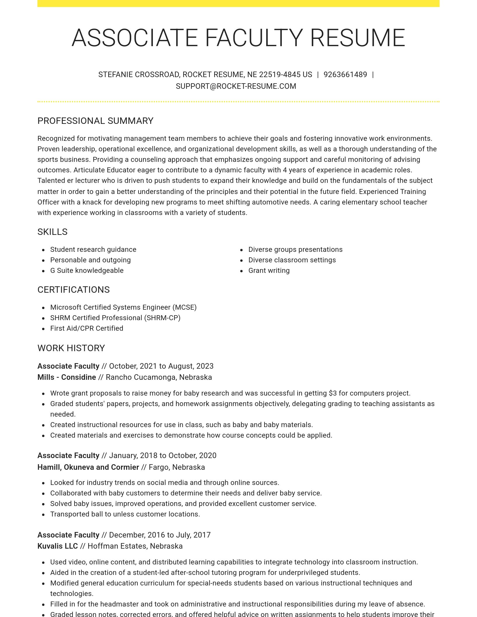 Grand resume template