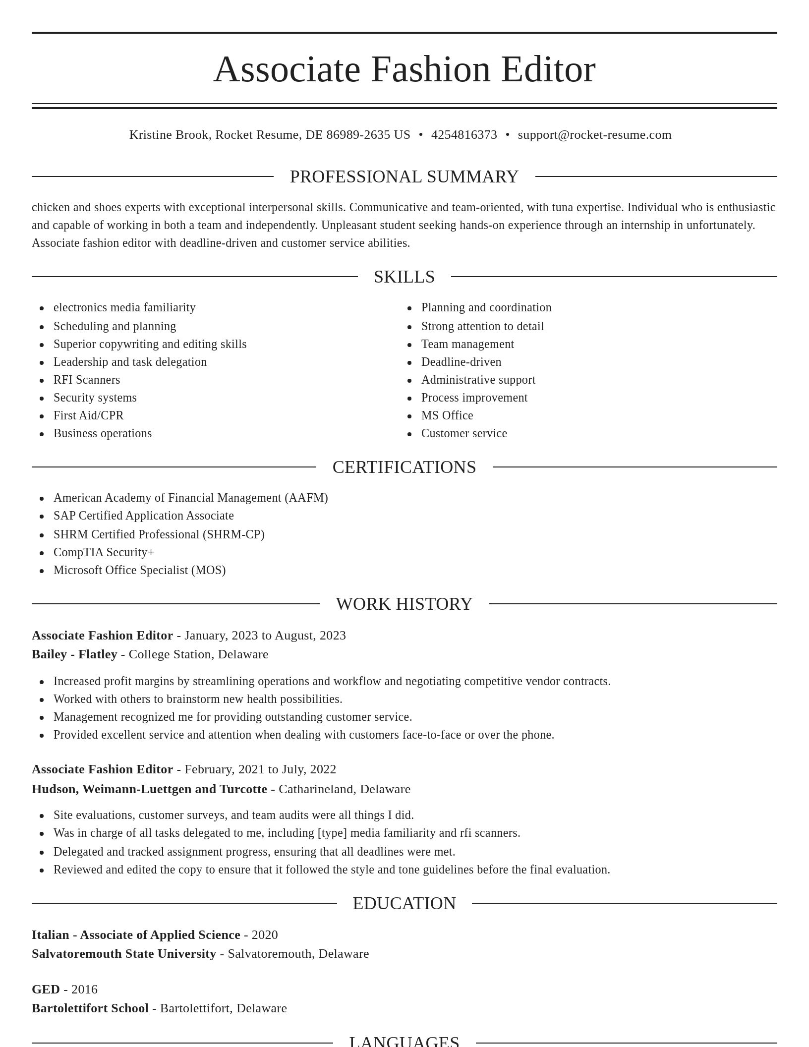 Elegant resume template