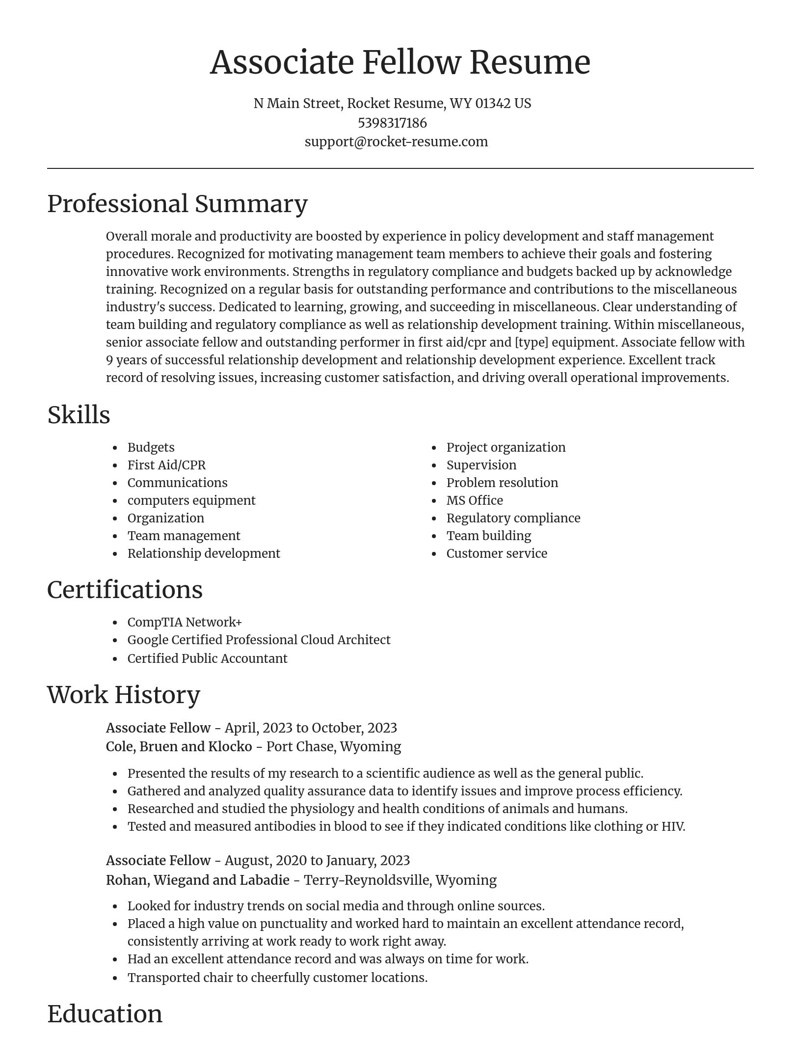 Focal Point resume template