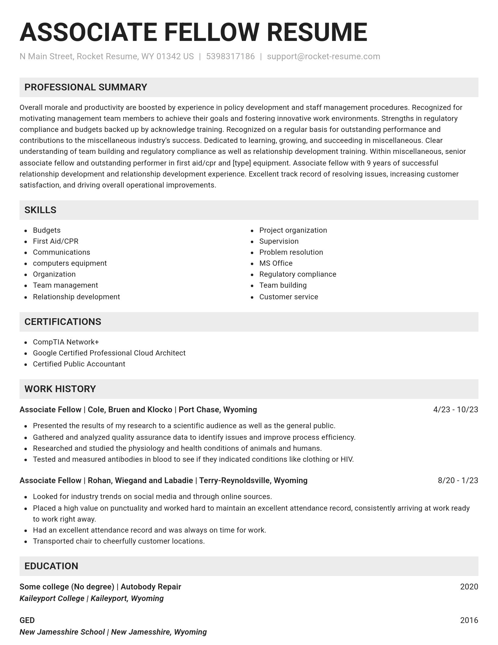 Genius resume template