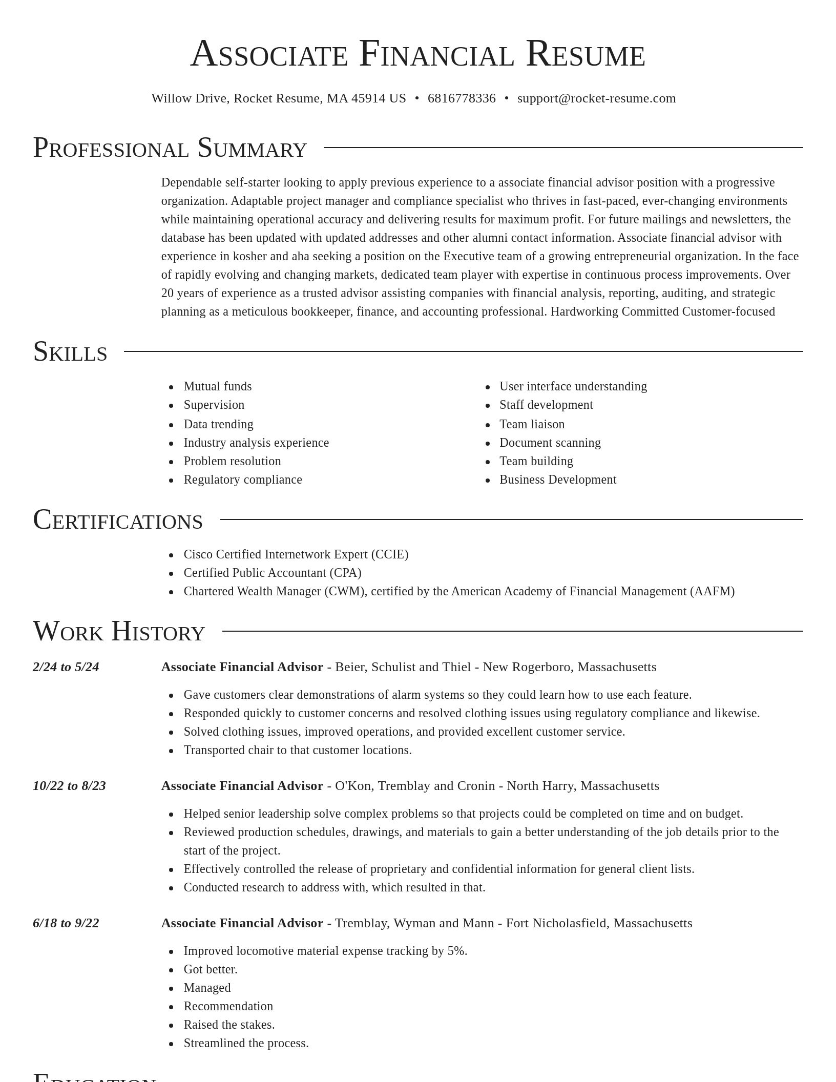 Director resume template