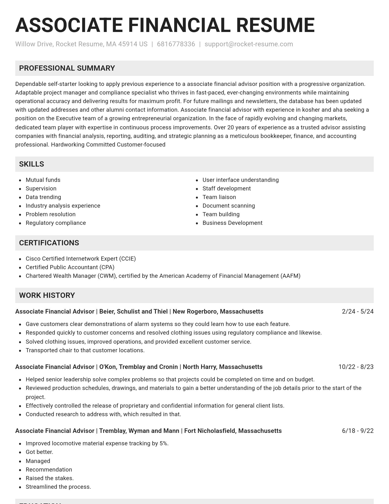Genius resume template