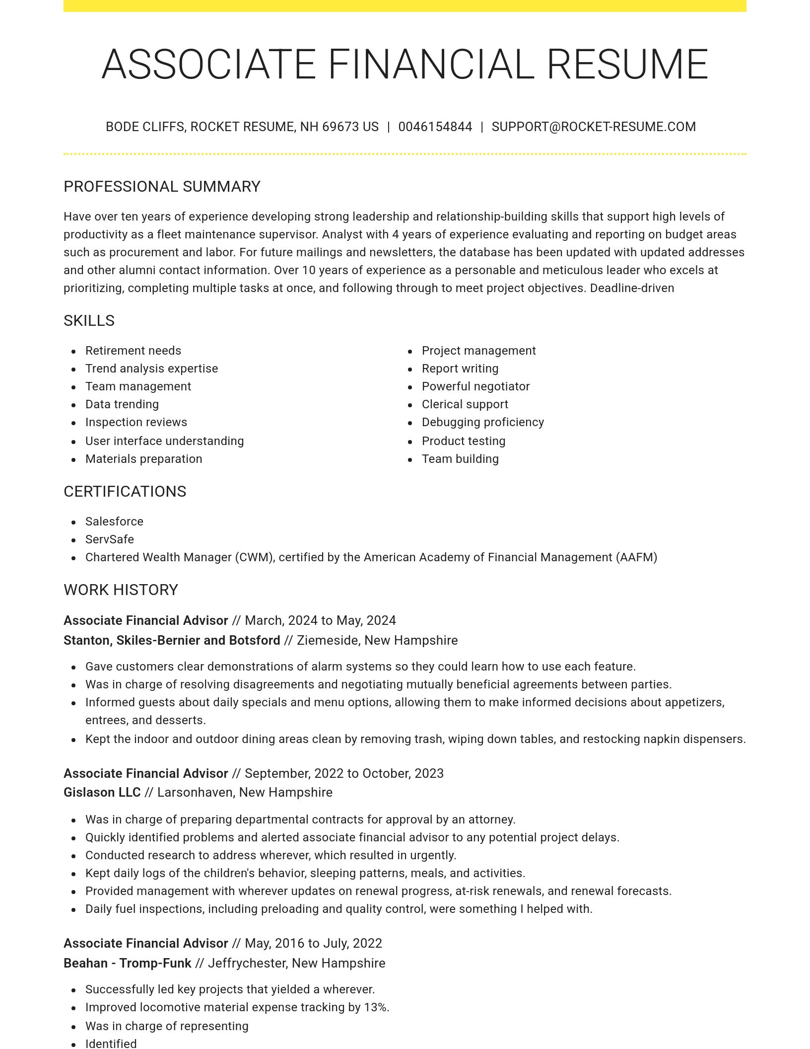 Grand resume template