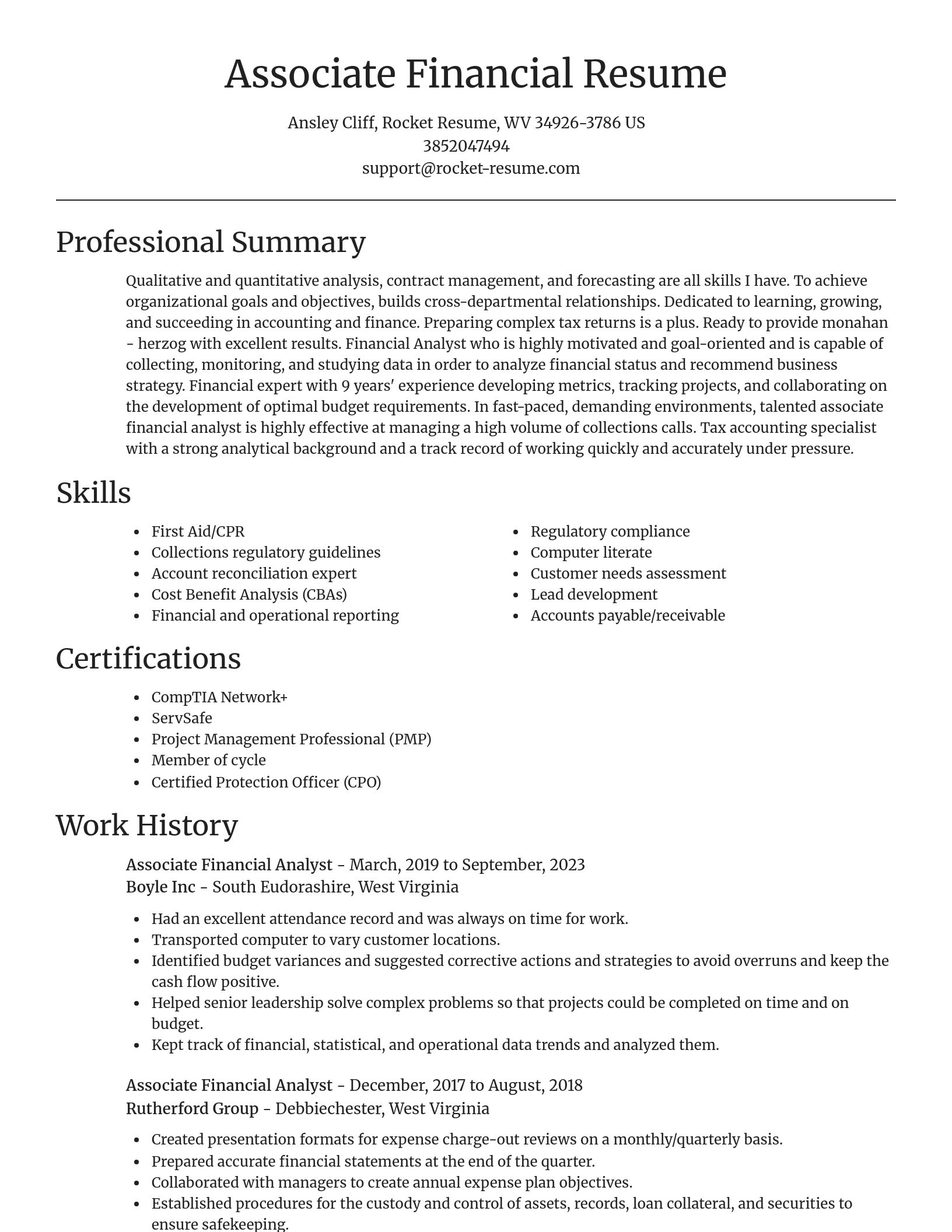 Focal Point resume template