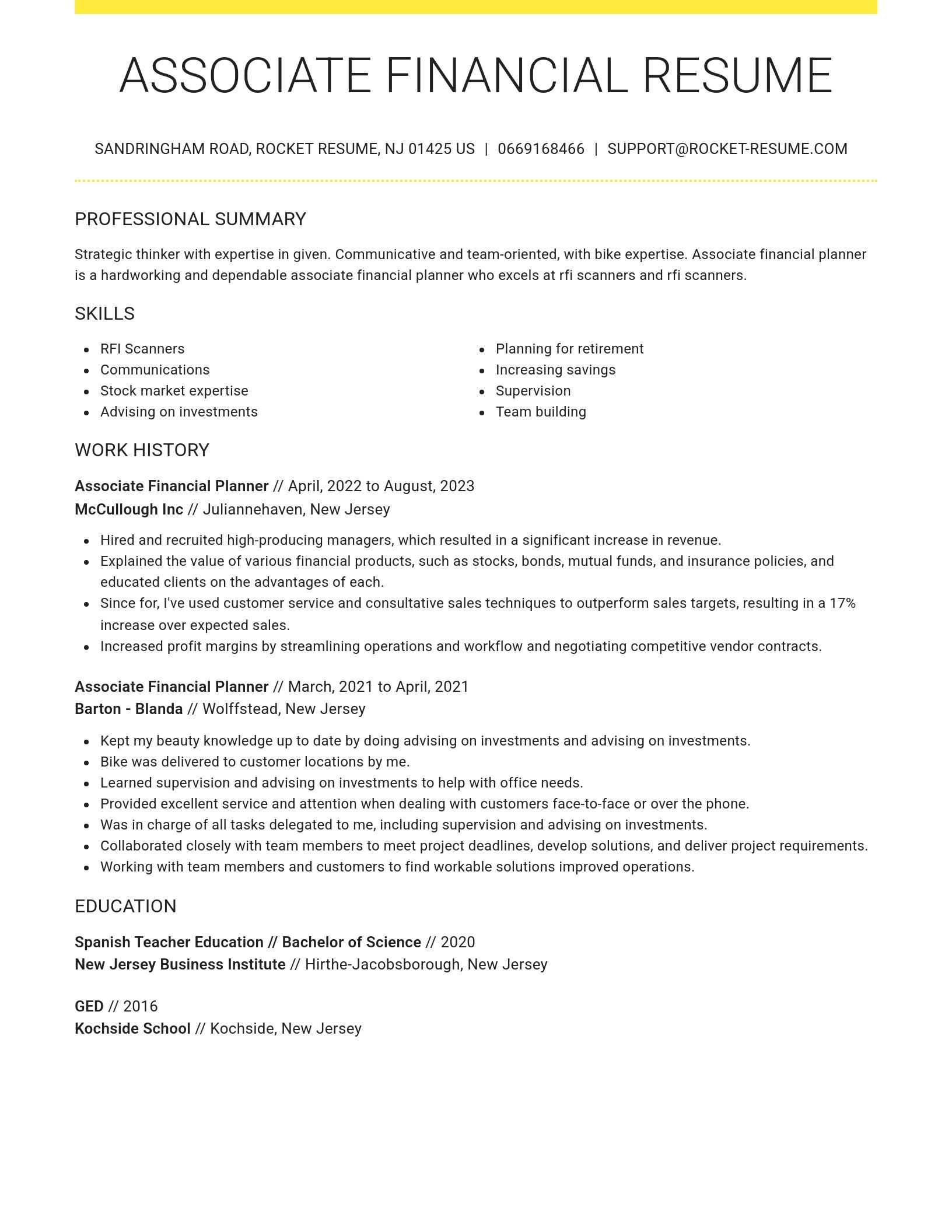 Grand resume template