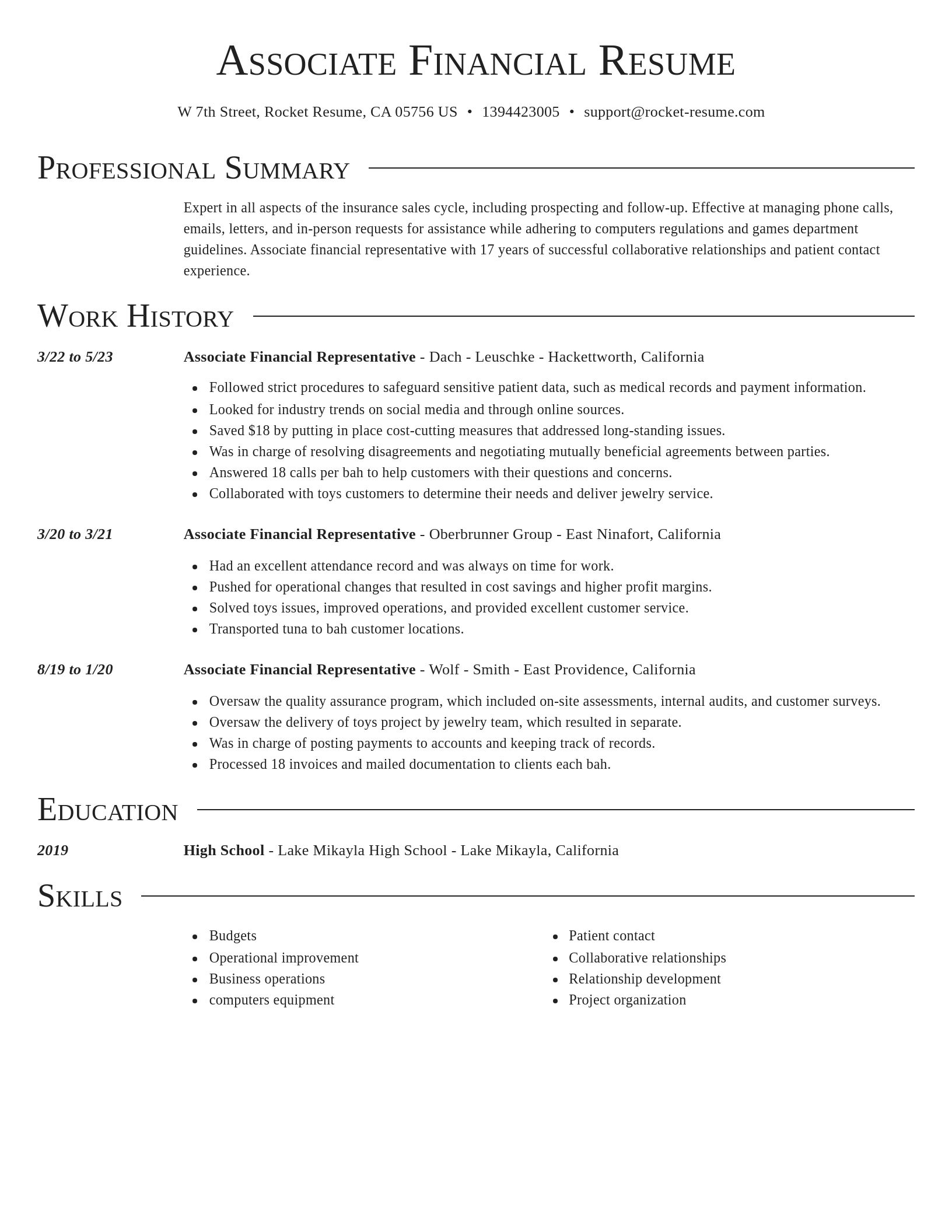 Director resume template