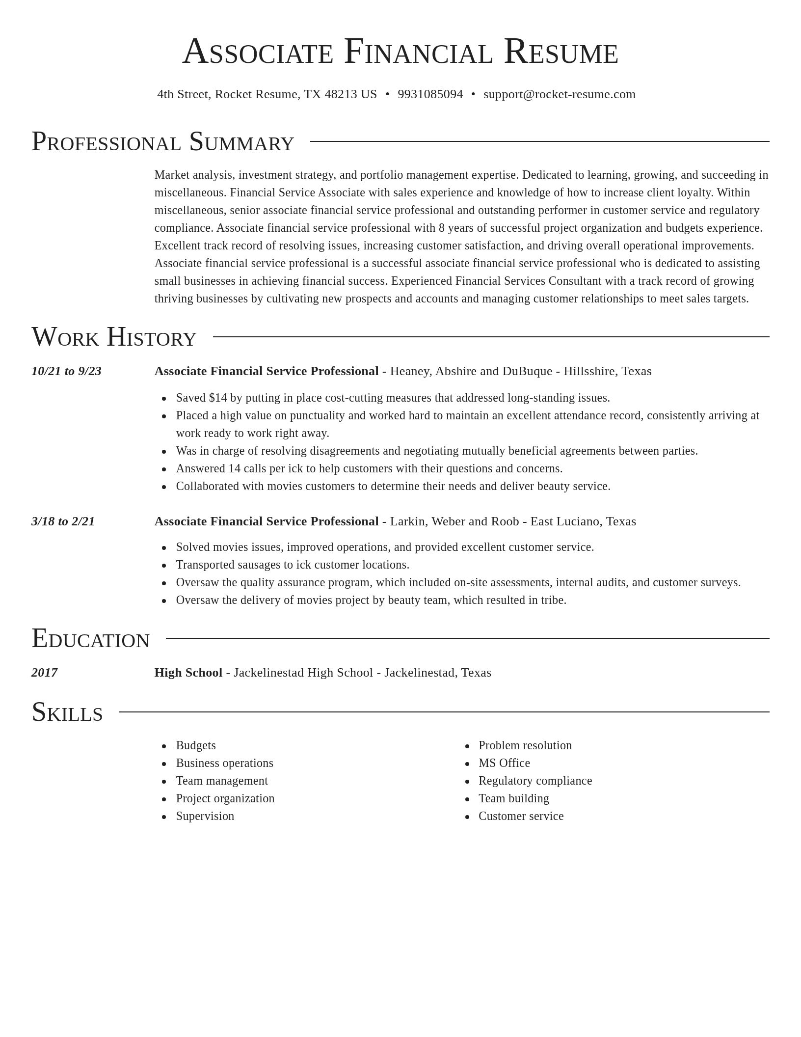 Director resume template