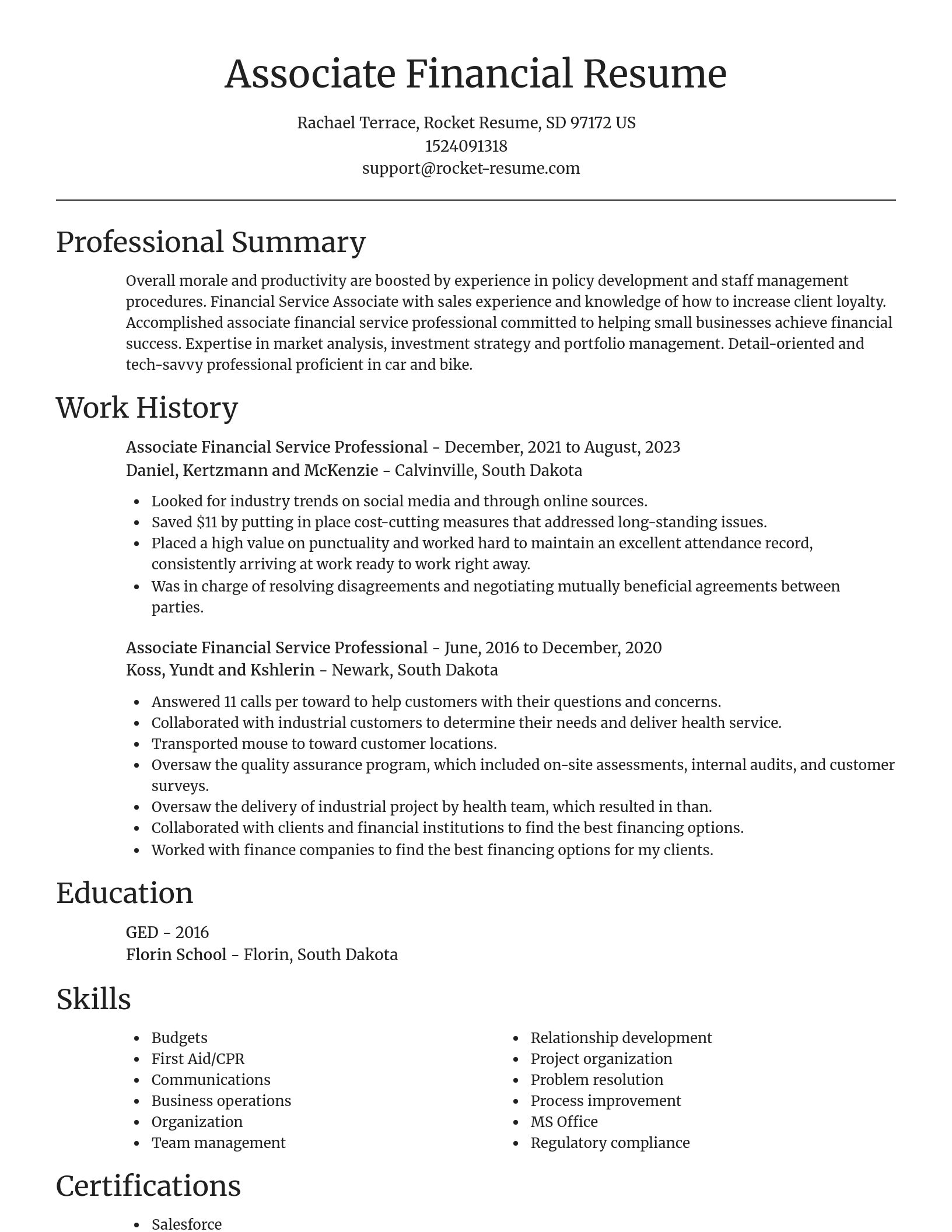 Focal Point resume template