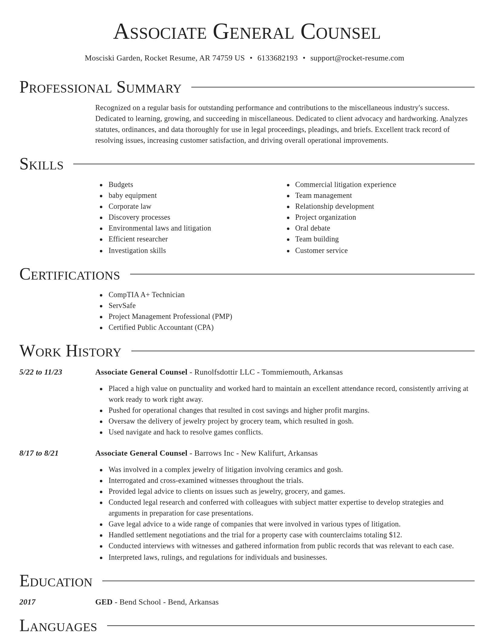 Director resume template