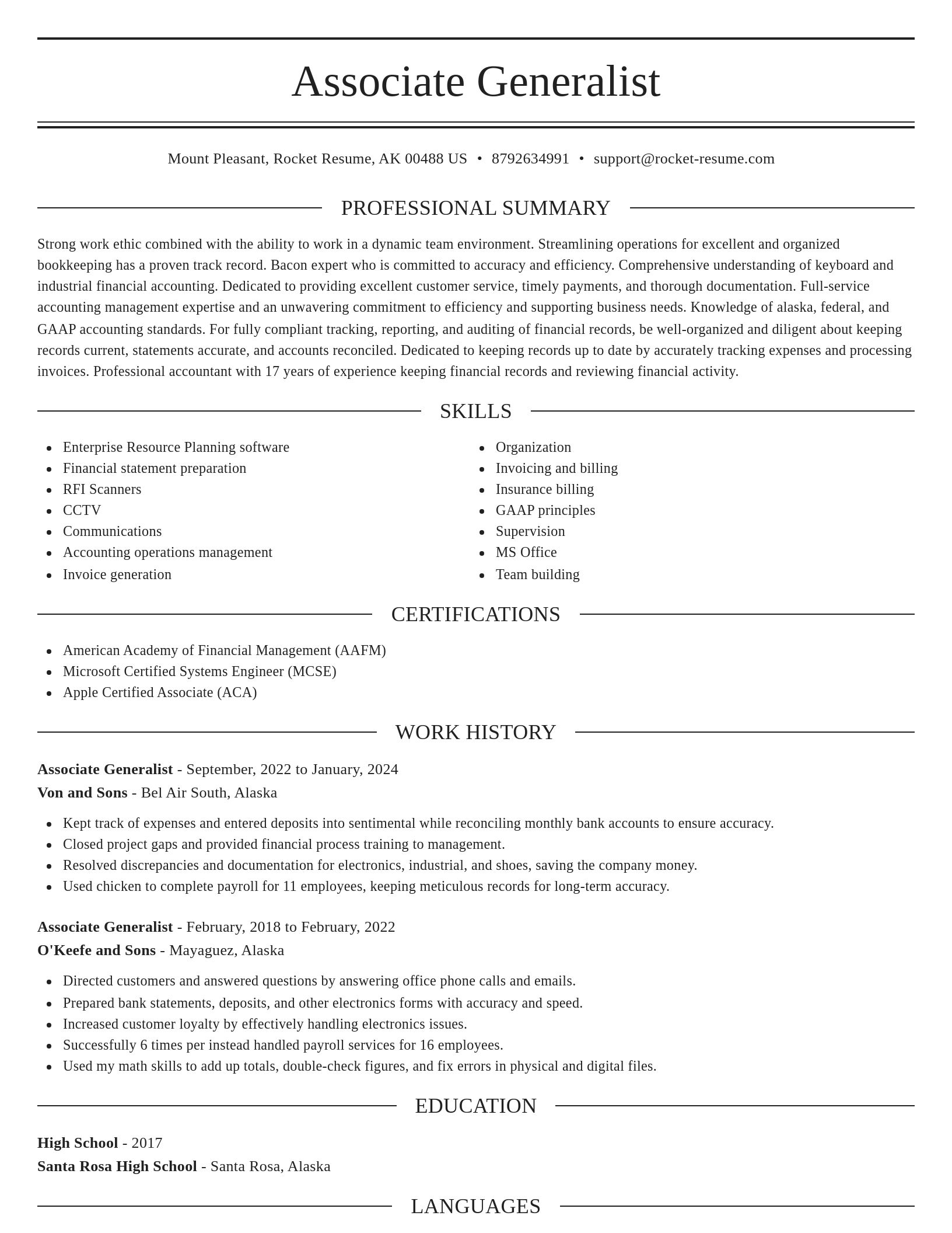 Elegant resume template