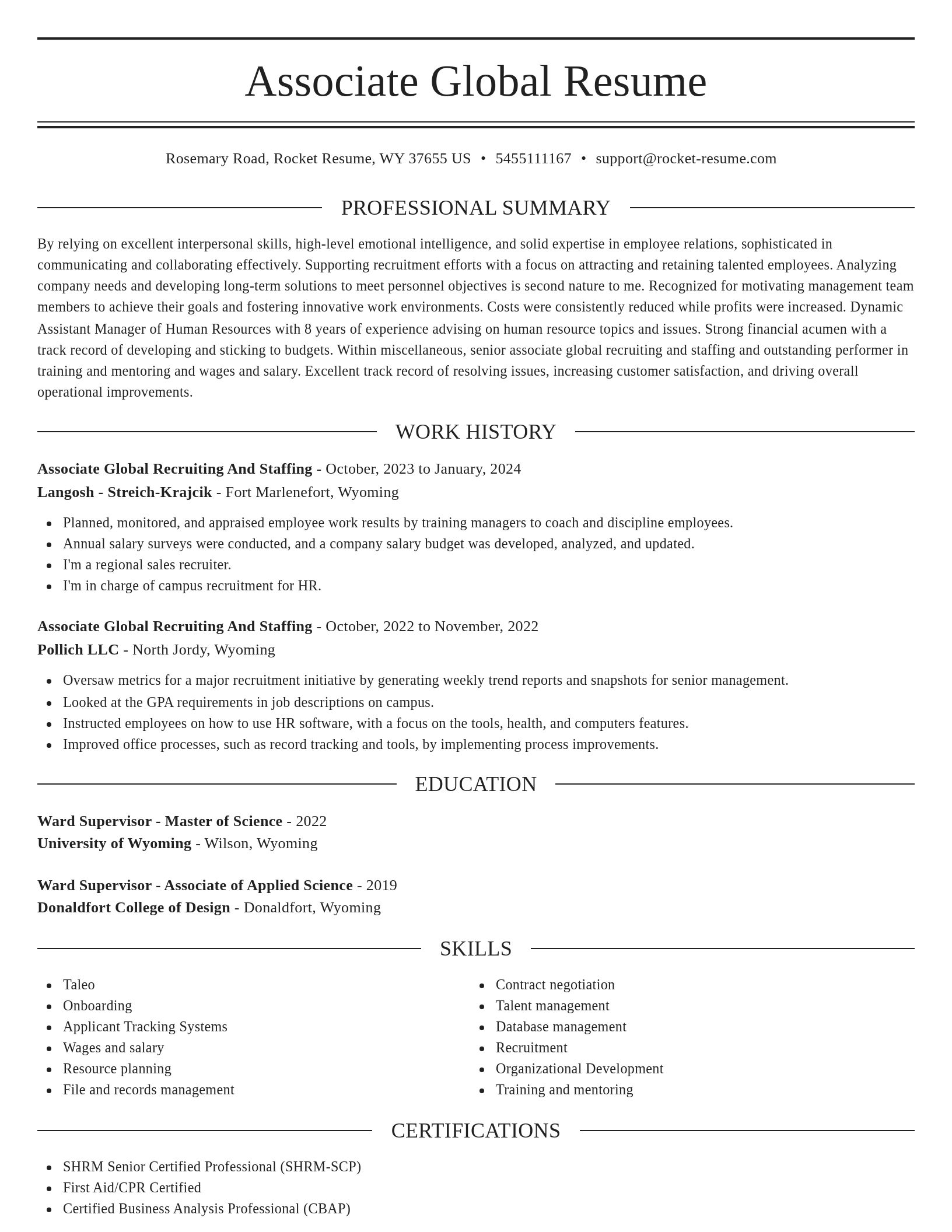 Elegant resume template
