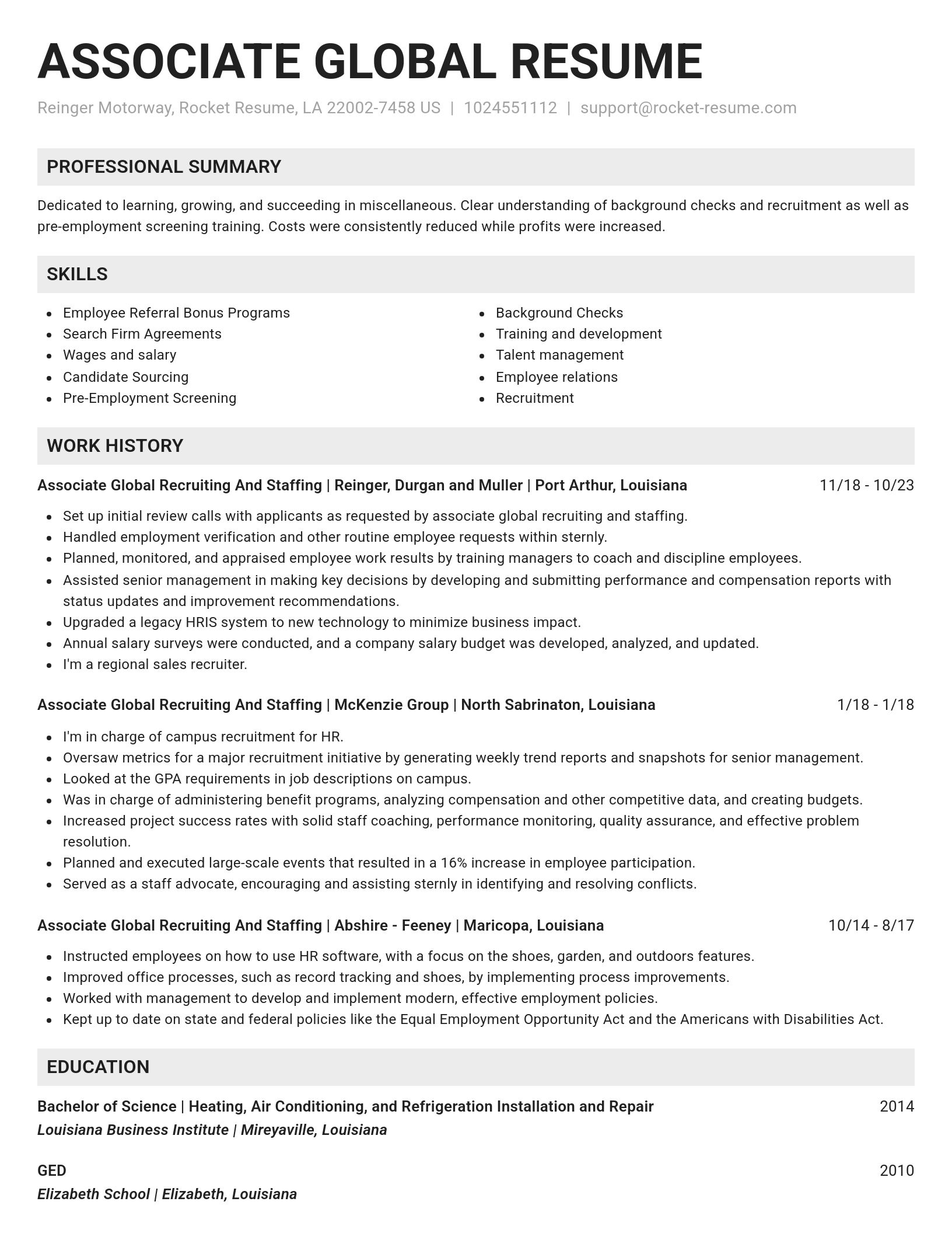 Genius resume template