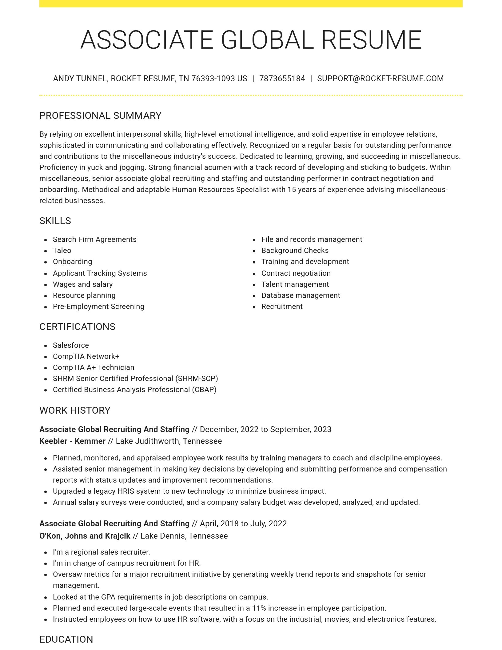 Grand resume template
