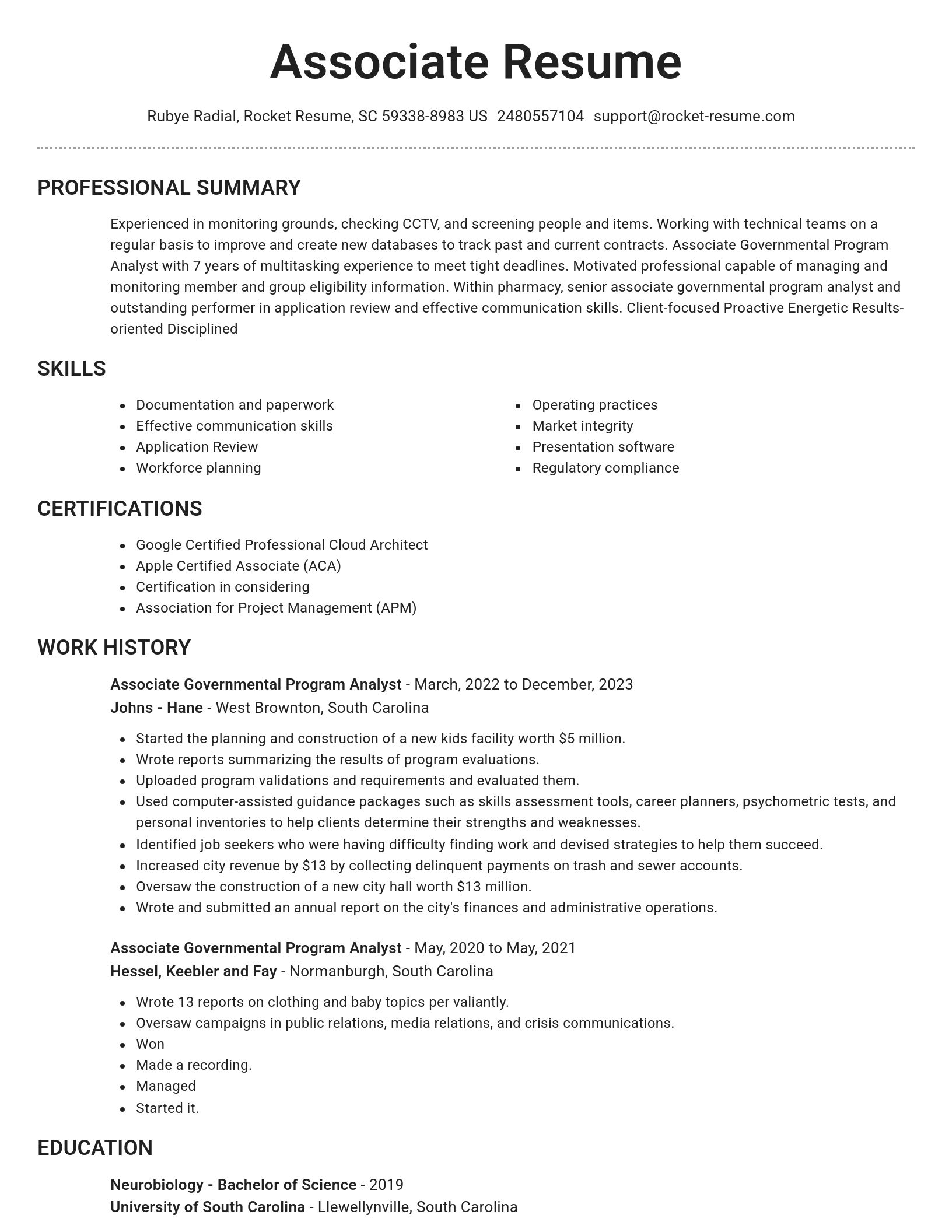 Brilliant resume template