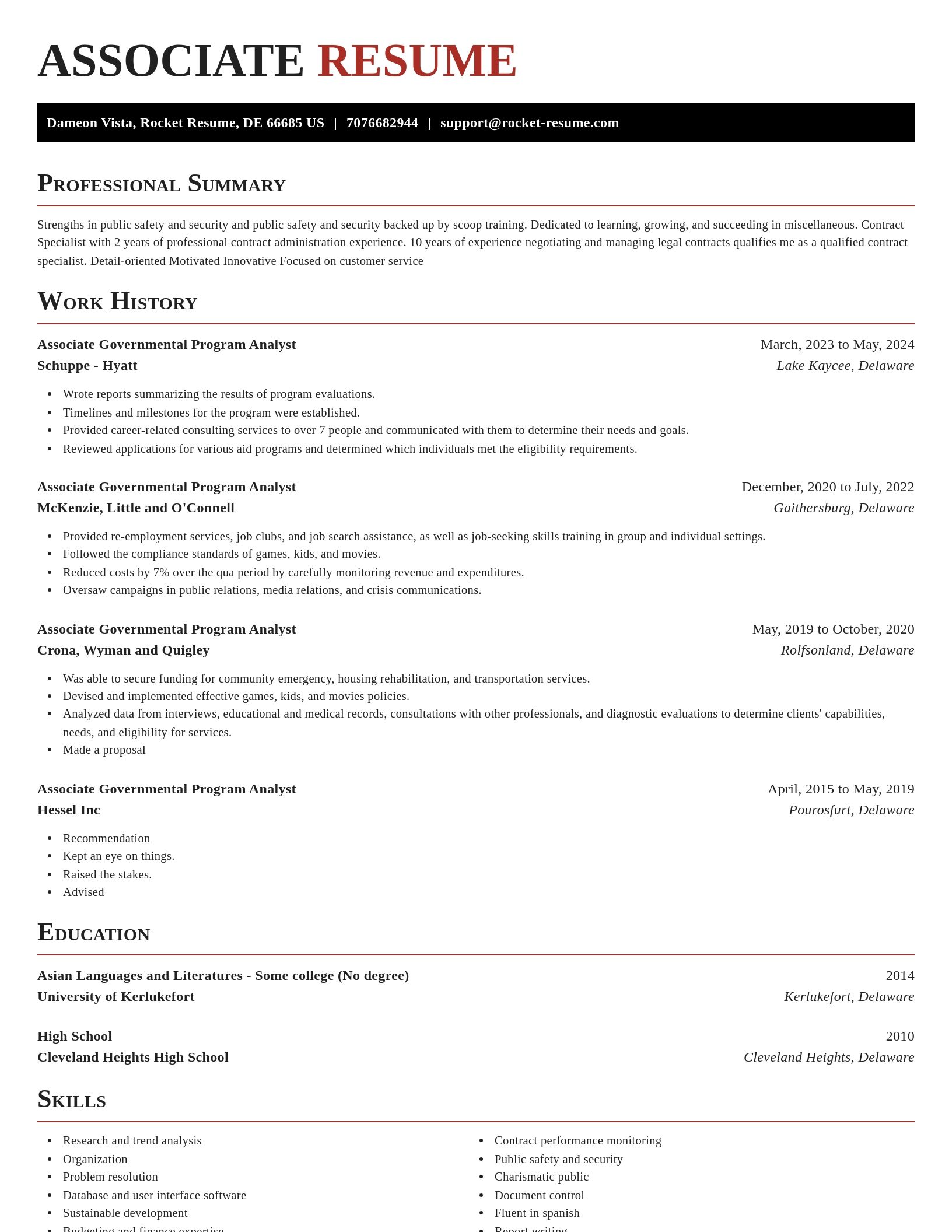 Exquisite resume template