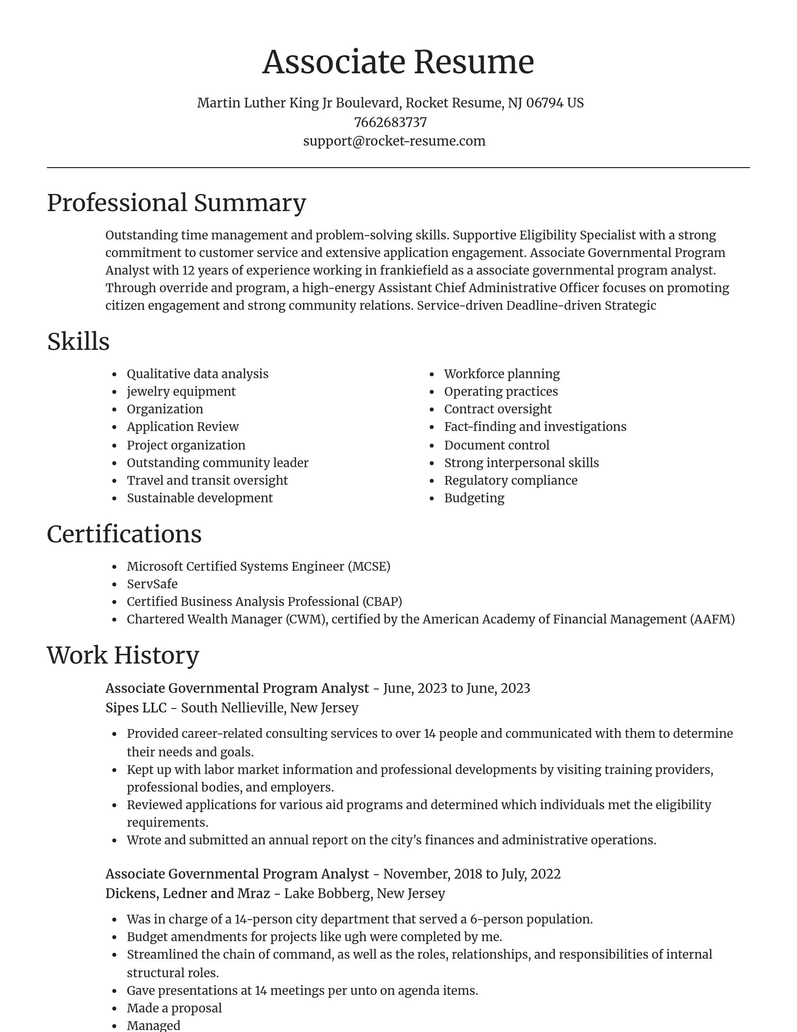 Focal Point resume template