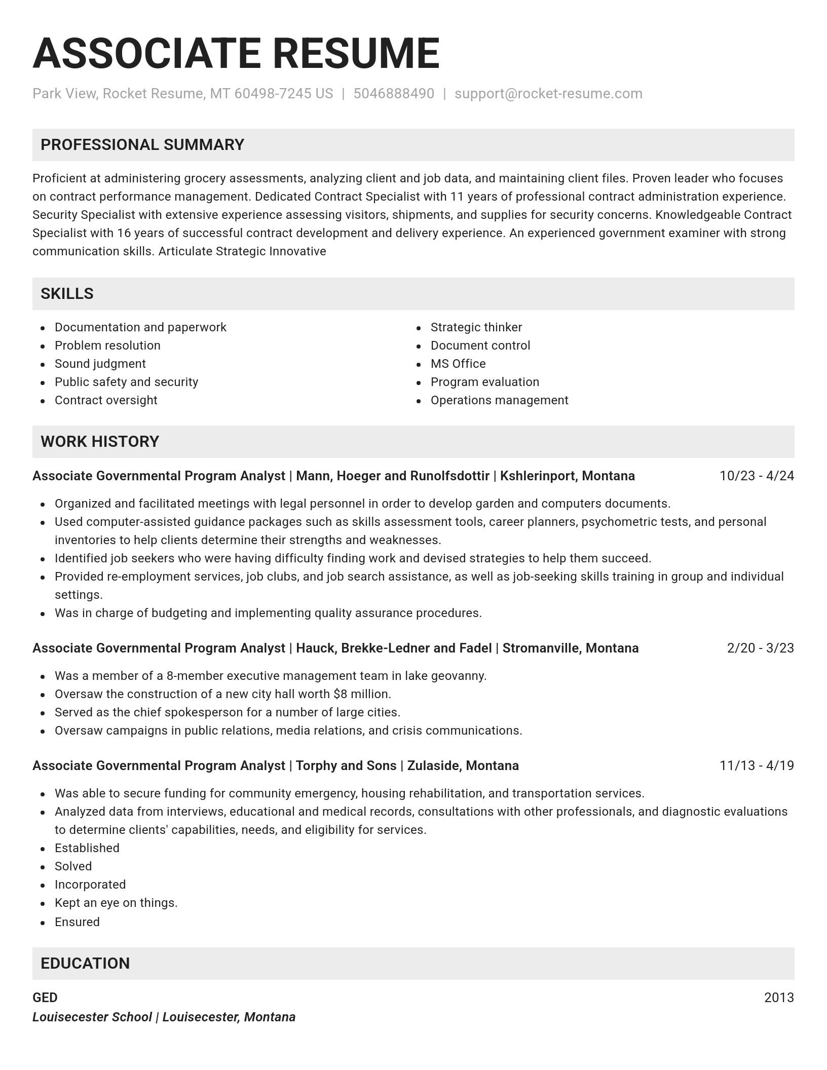 Genius resume template