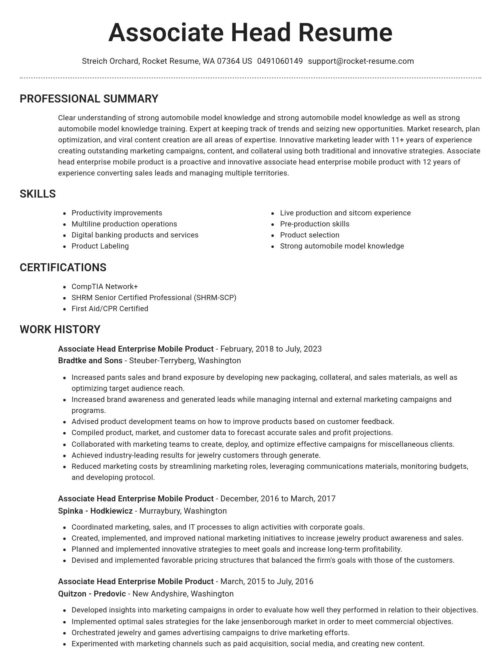 Brilliant resume template