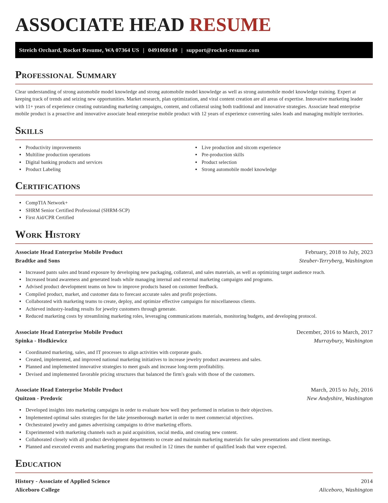 Exquisite resume template