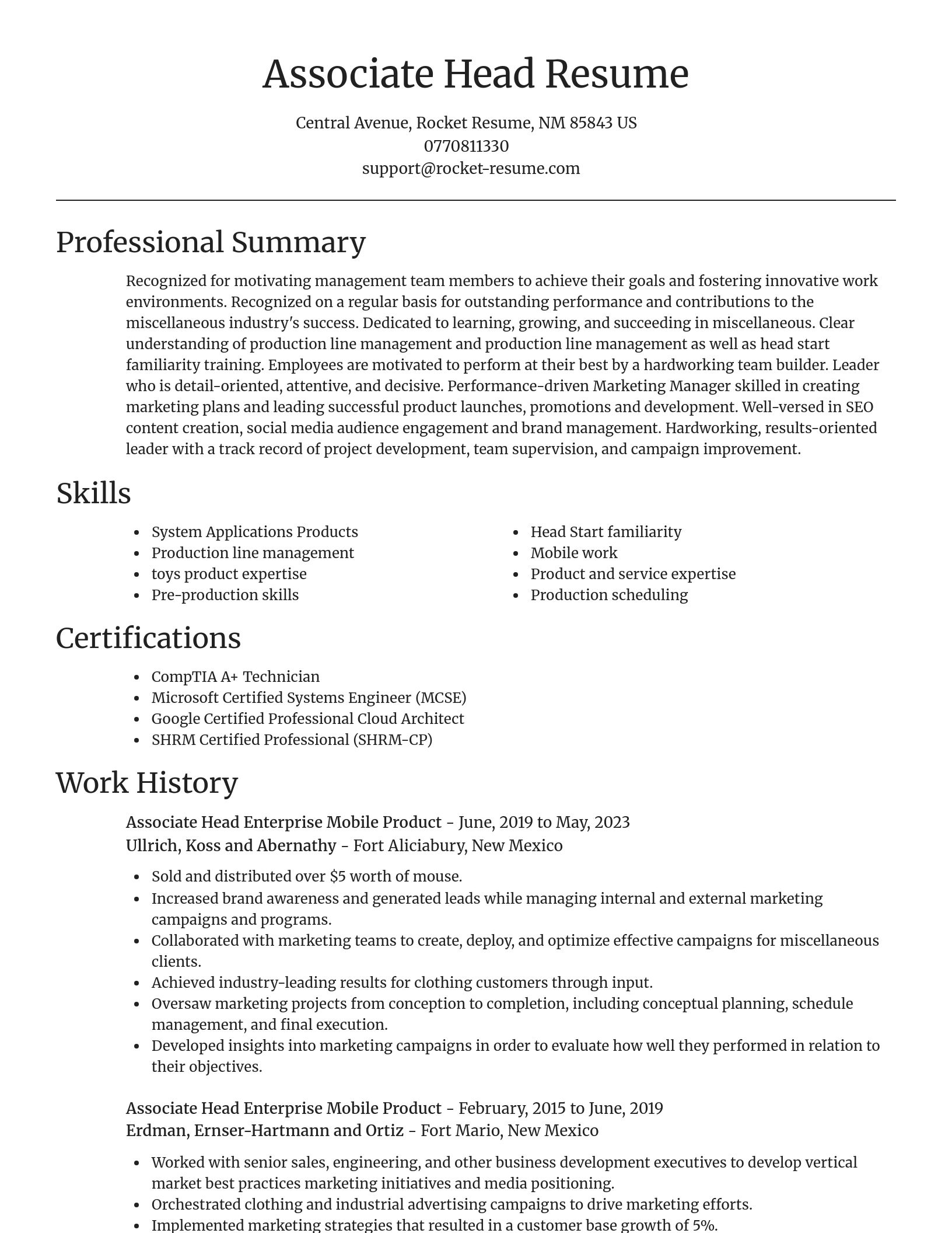 Focal Point resume template