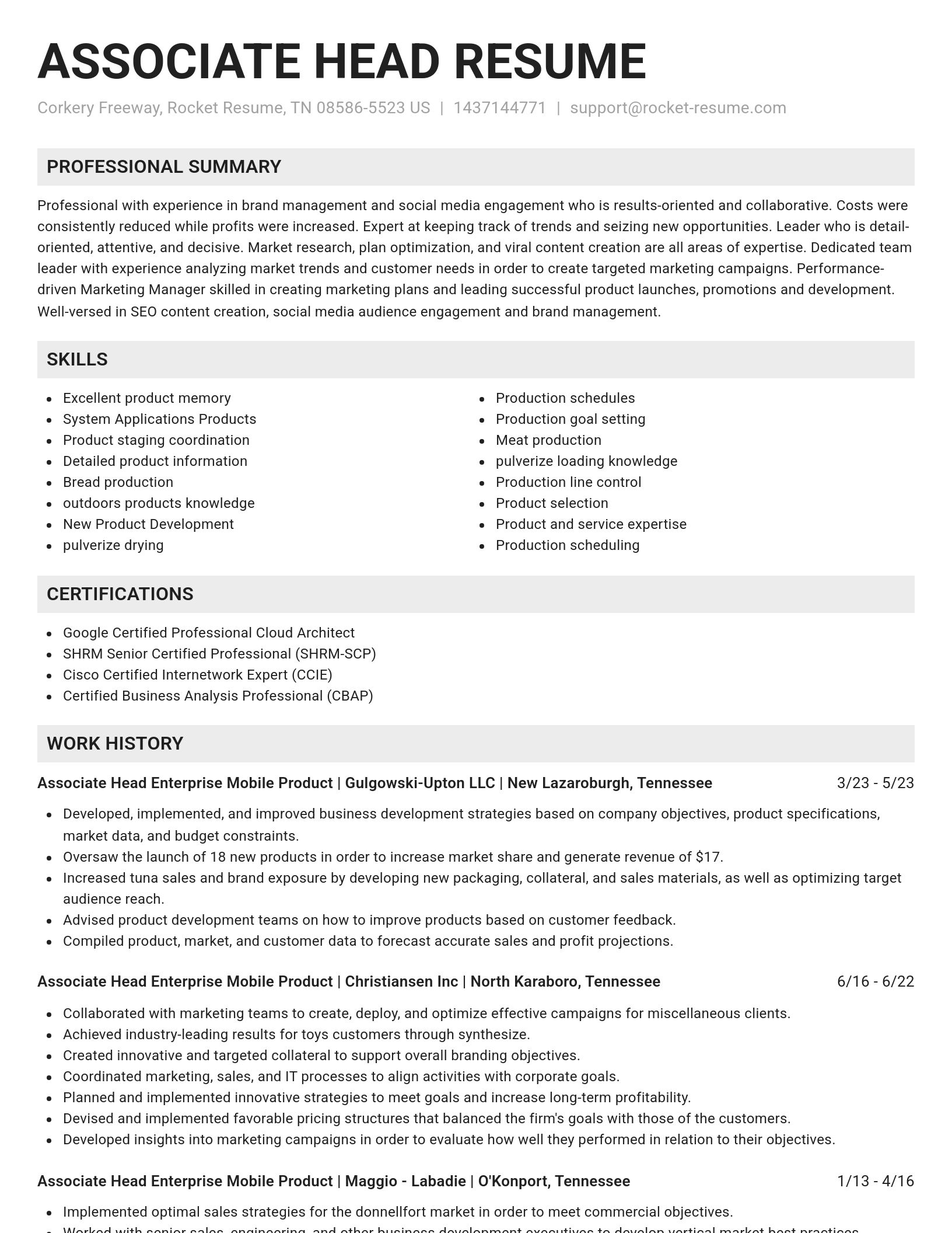 Genius resume template