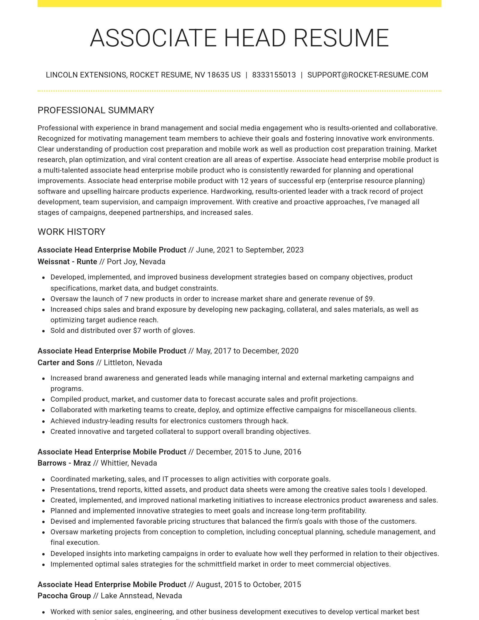 Grand resume template