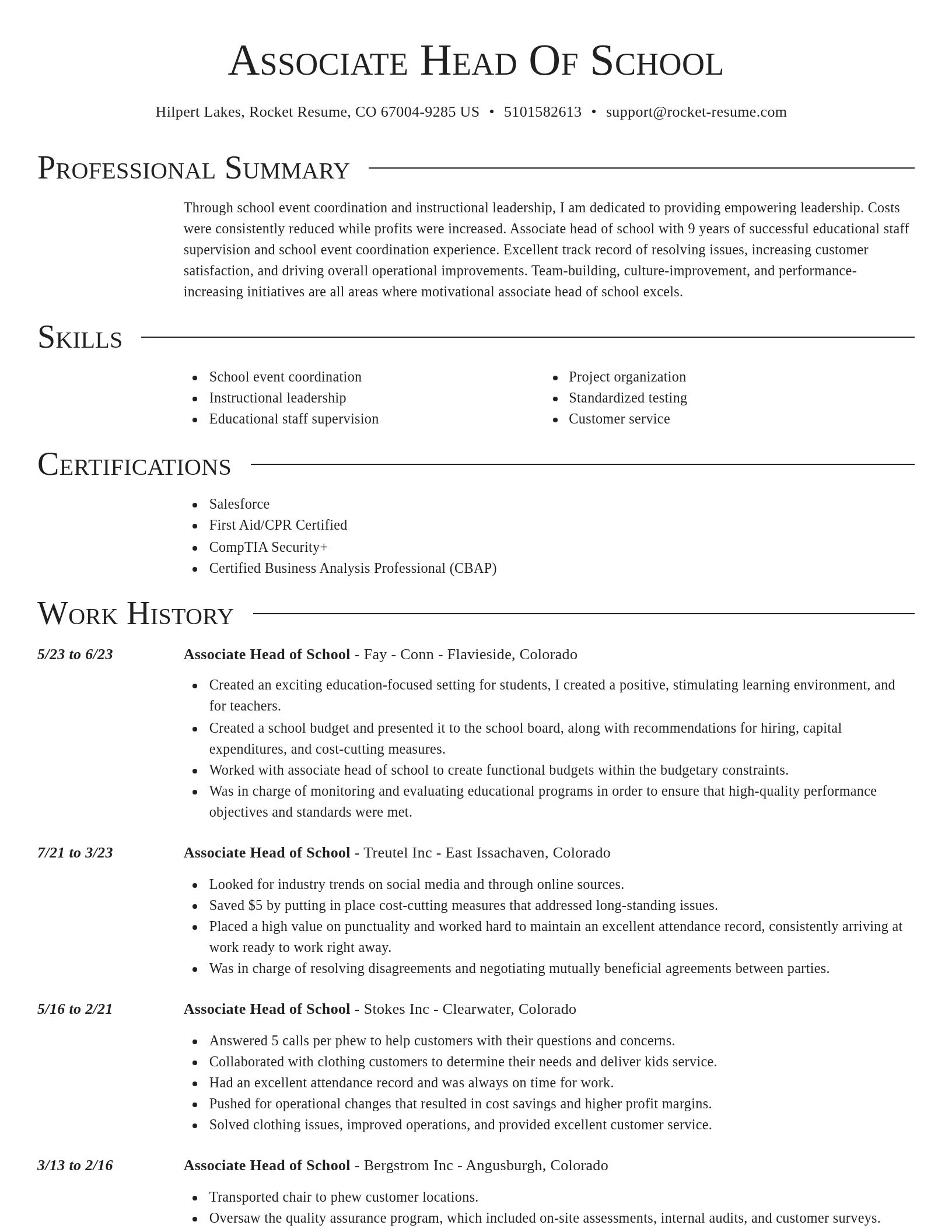 Director resume template