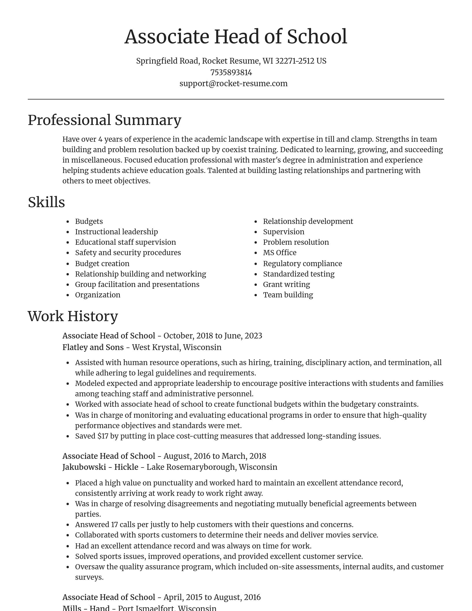Focal Point resume template