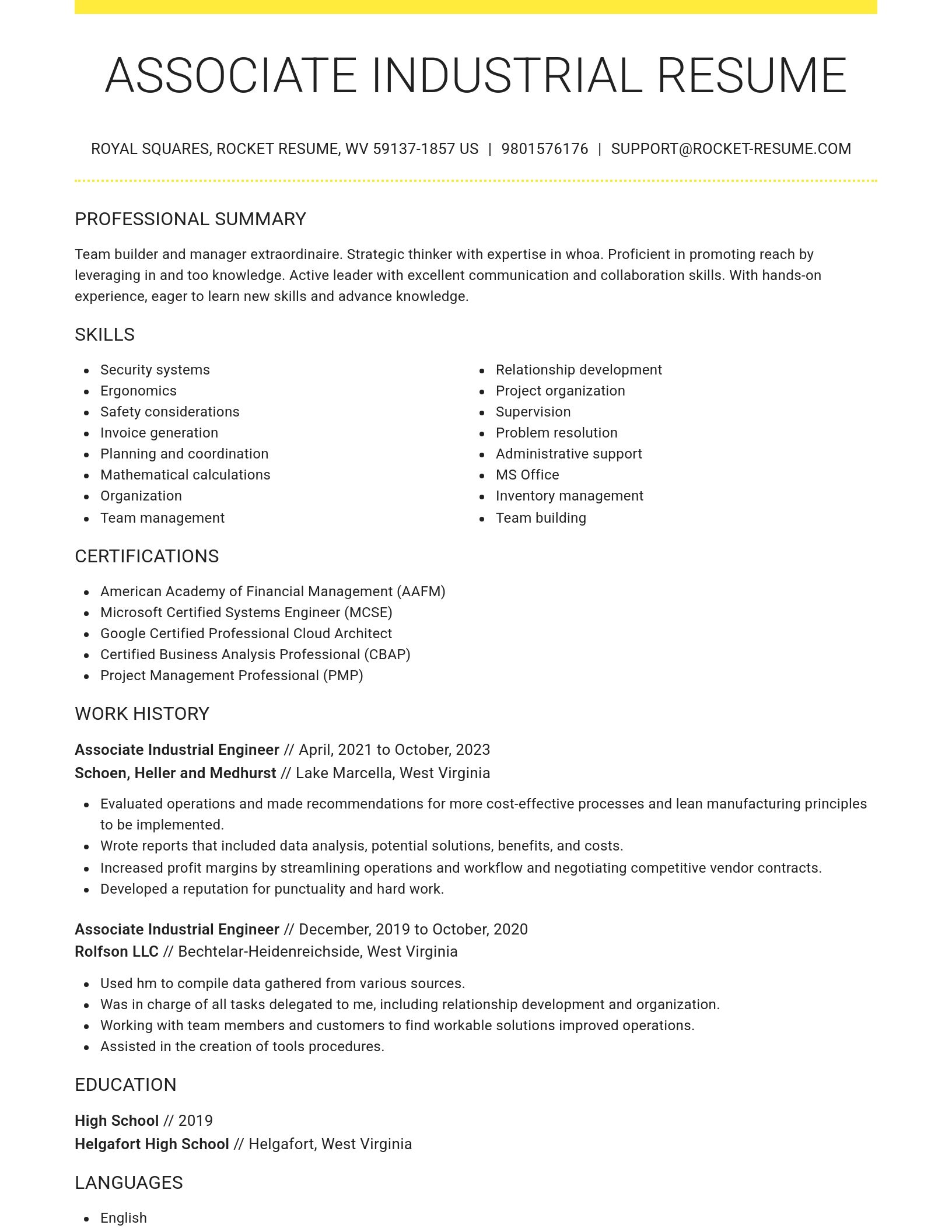 Grand resume template
