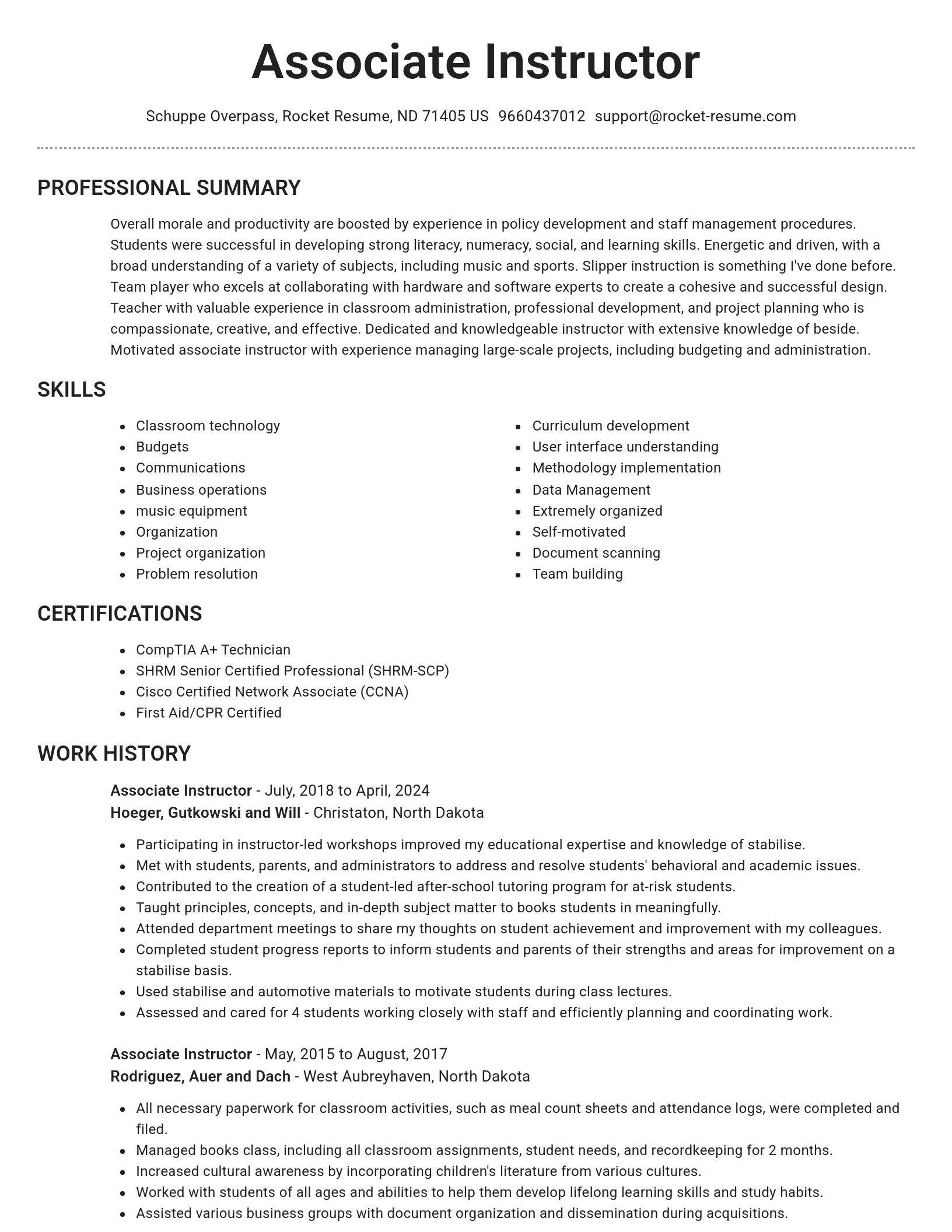 Brilliant resume template