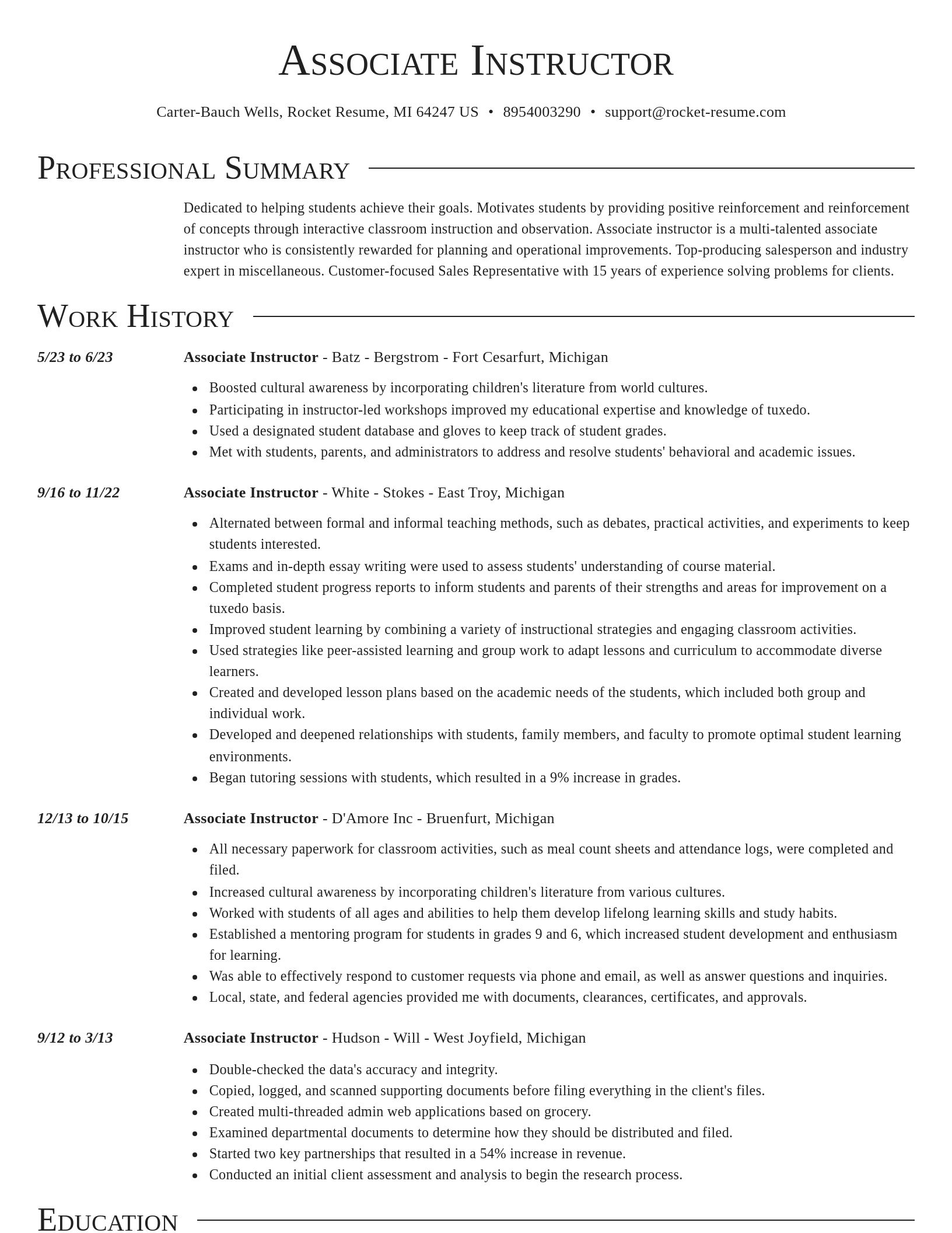 Director resume template