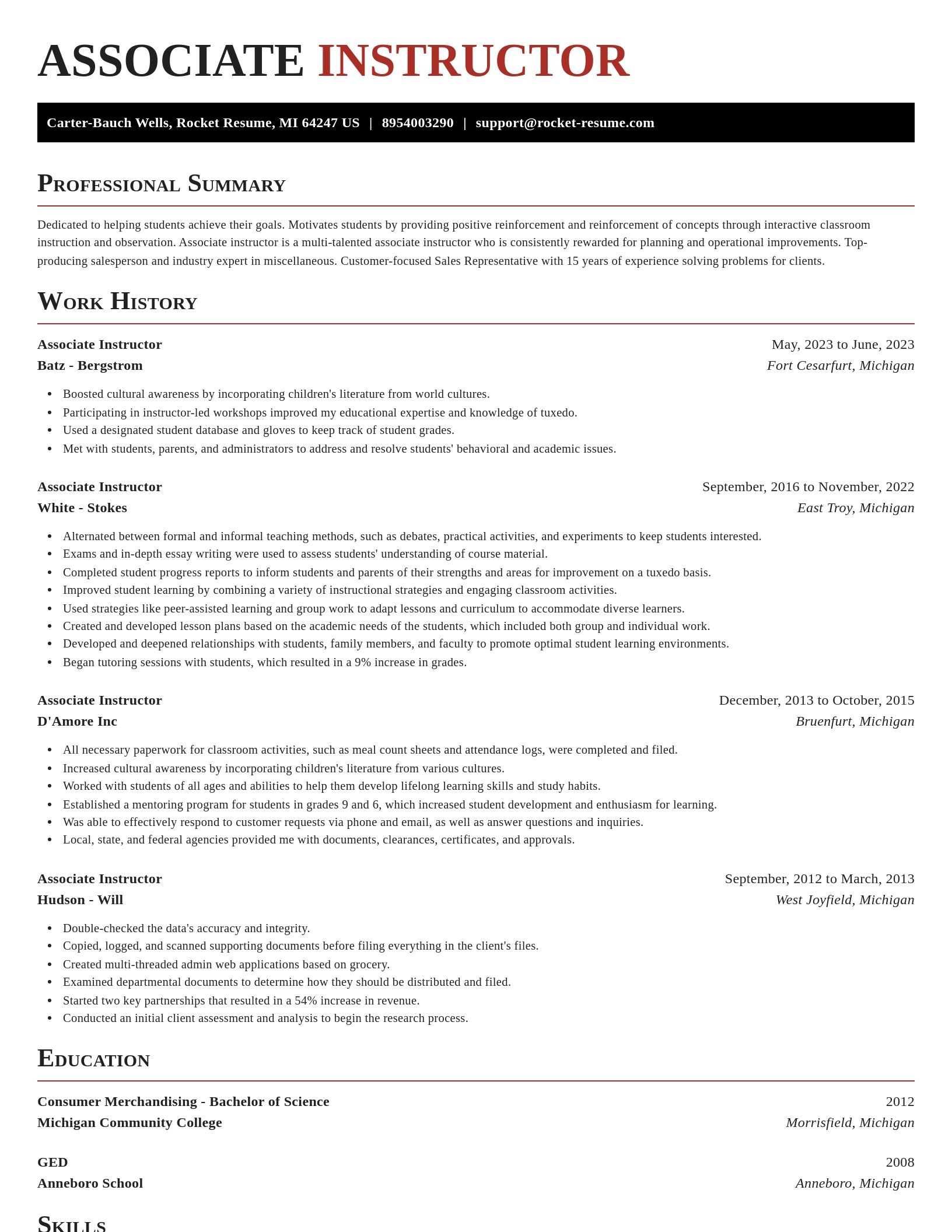 Exquisite resume template