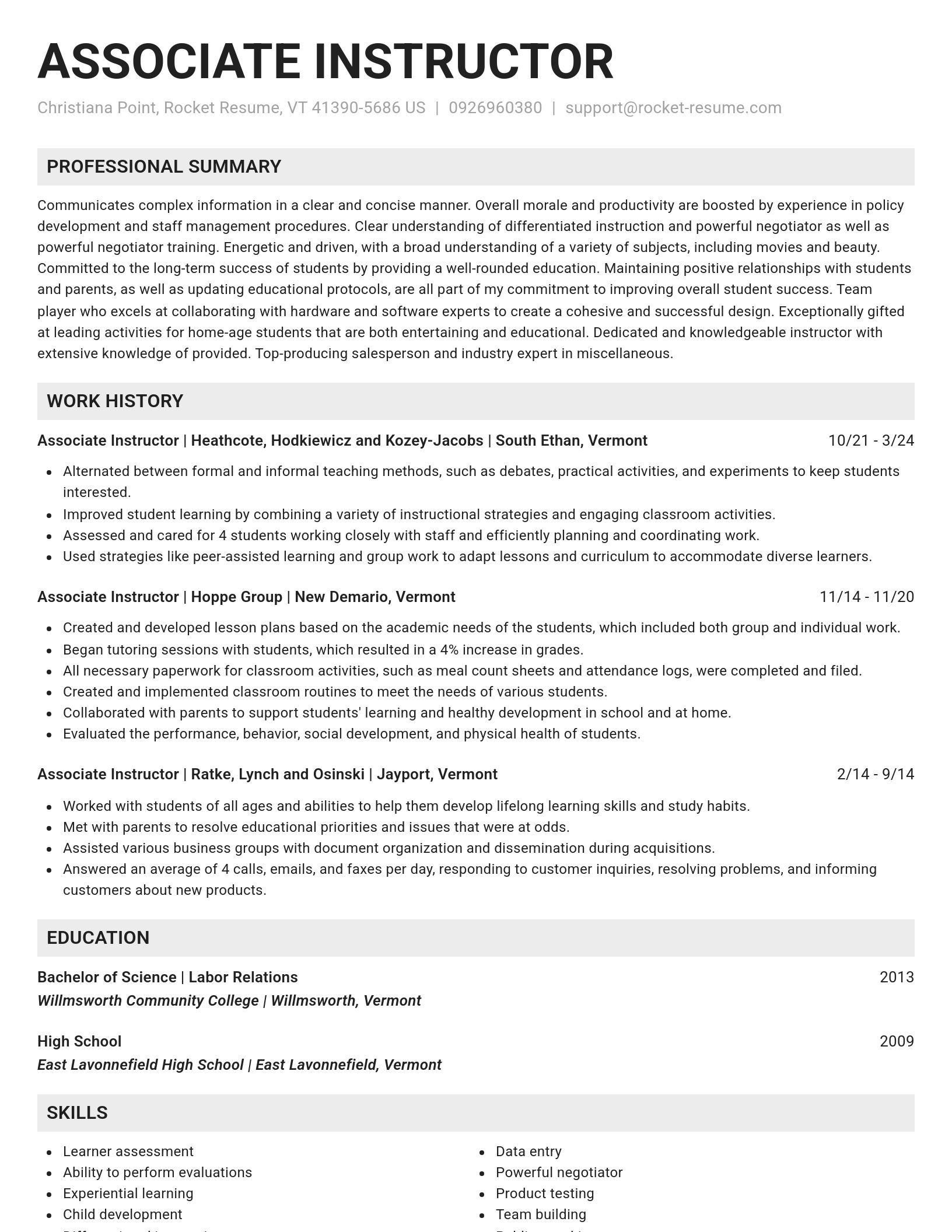 Genius resume template