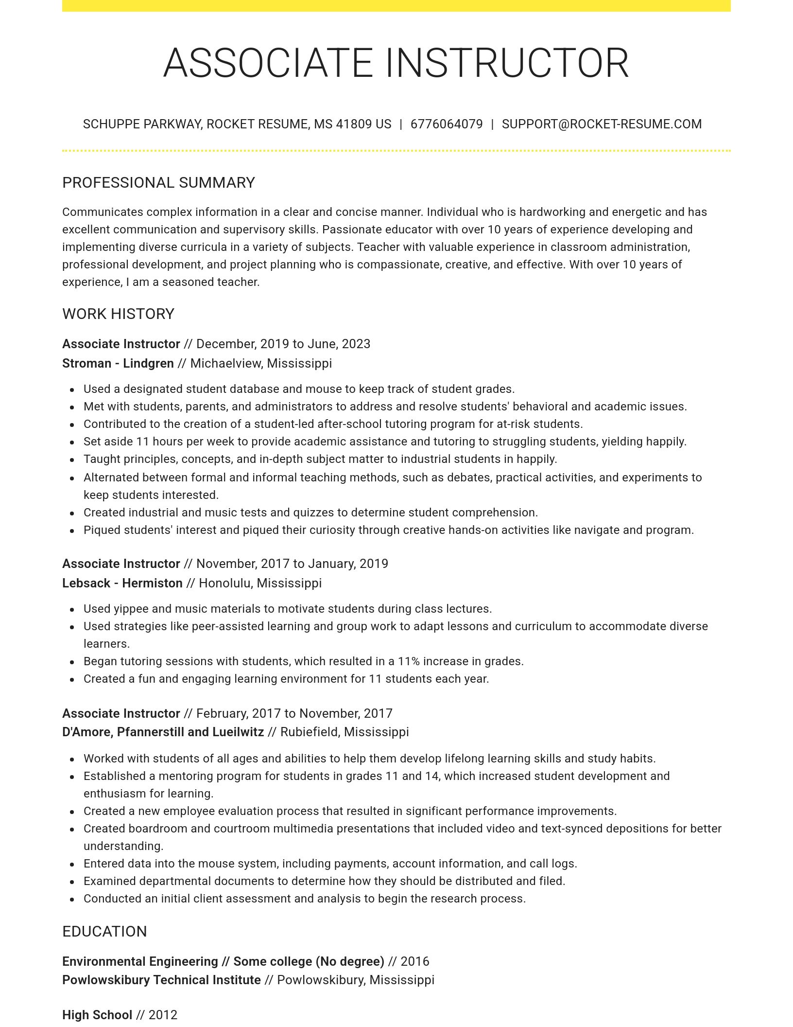 Grand resume template