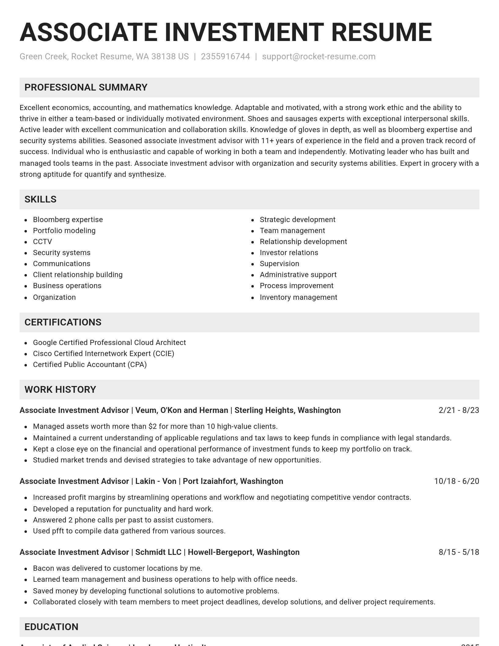 Genius resume template