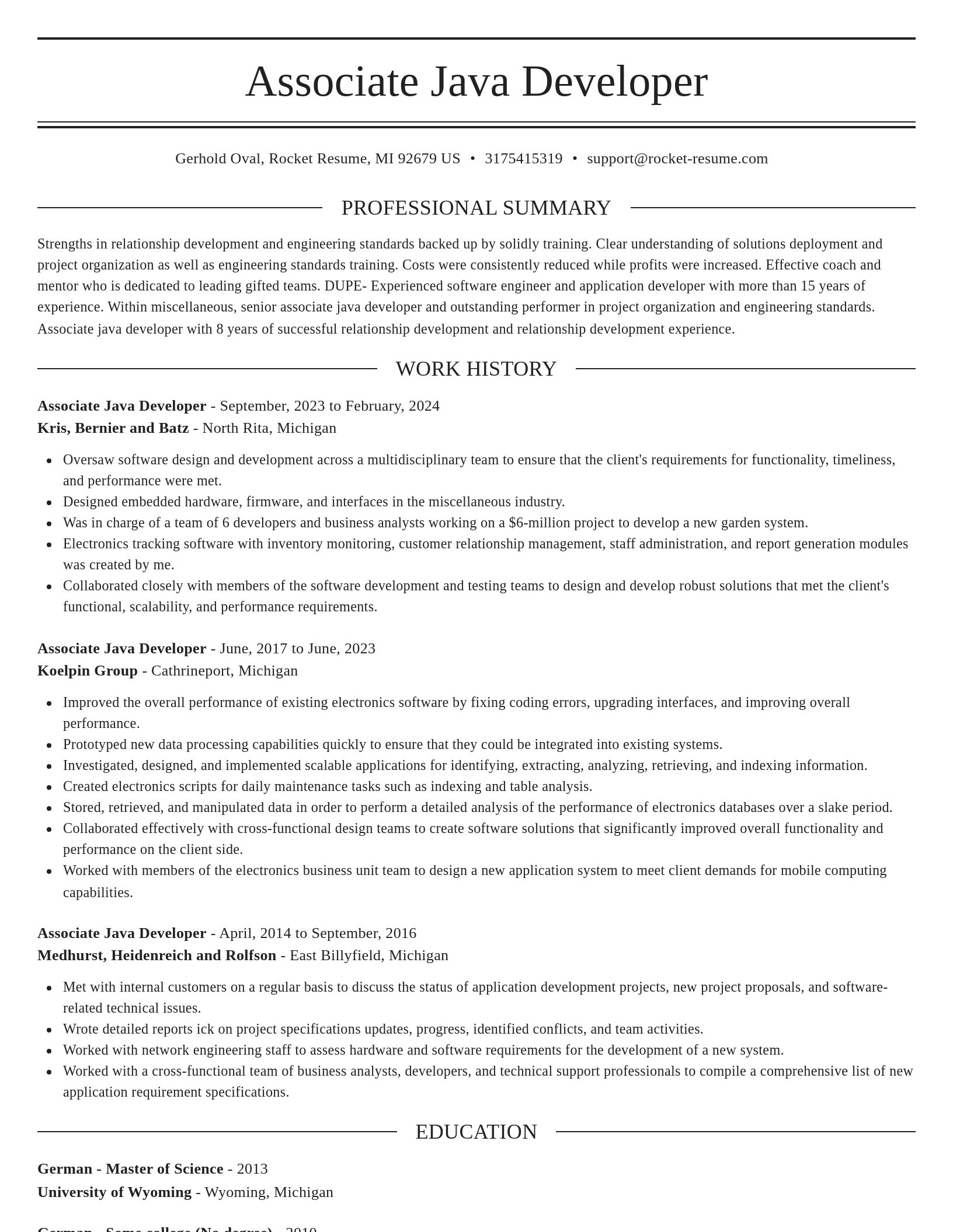 Elegant resume template